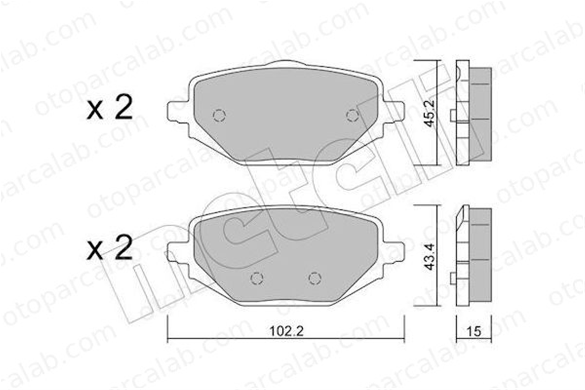 AP 05P2368 Fren Disk Balata Arka RENAULT CAPTUR II 440602361R MQ005264