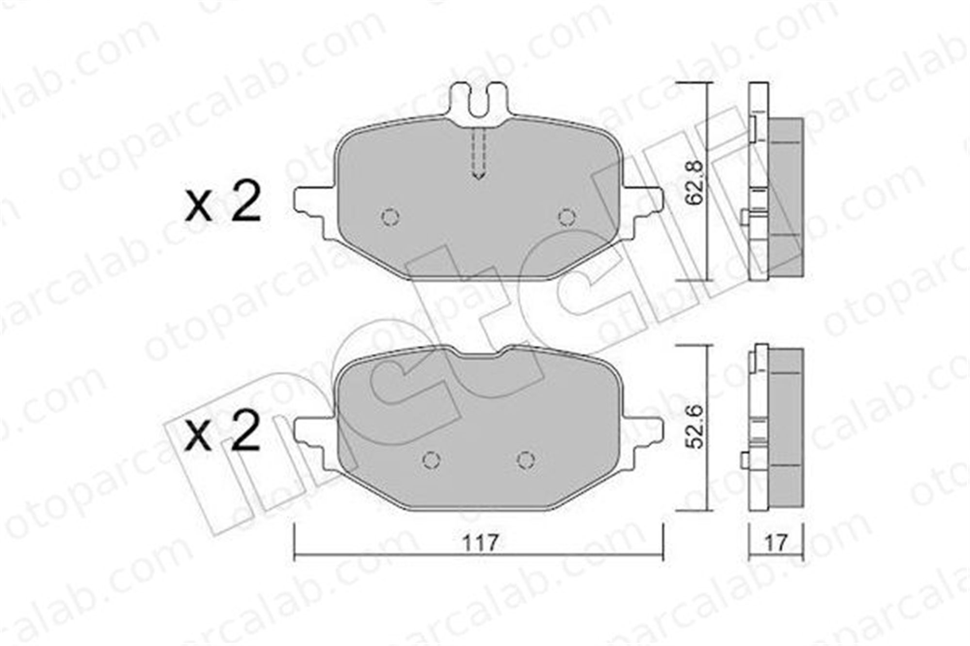 AP 05P2370 Fren Disk Balata Arka MERCEDES-BENZ C-SERISI T-MODEL 4201104 A0004201104