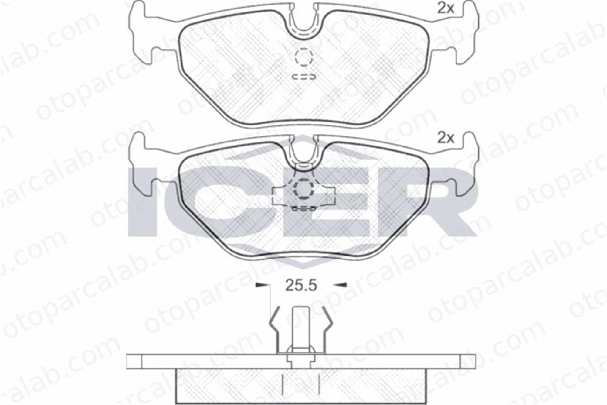 AP 05P297 Fren Disk Balata Arka BMW 5 3 34211154221 34211157044