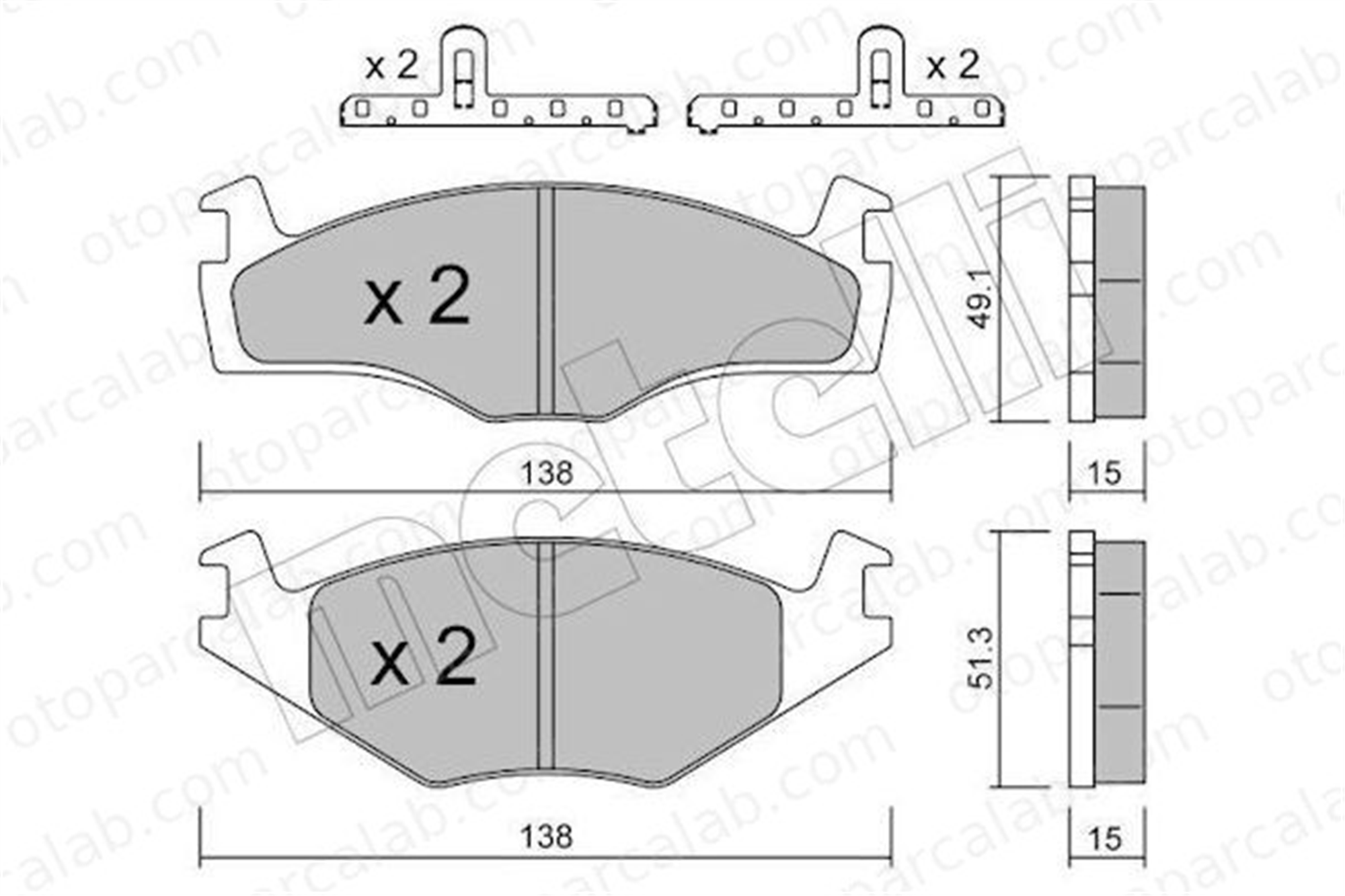 AP 05P591 Fren Disk Balata Ön VW GOLF II GOLF I Cabriolet 171615115A 171698151G