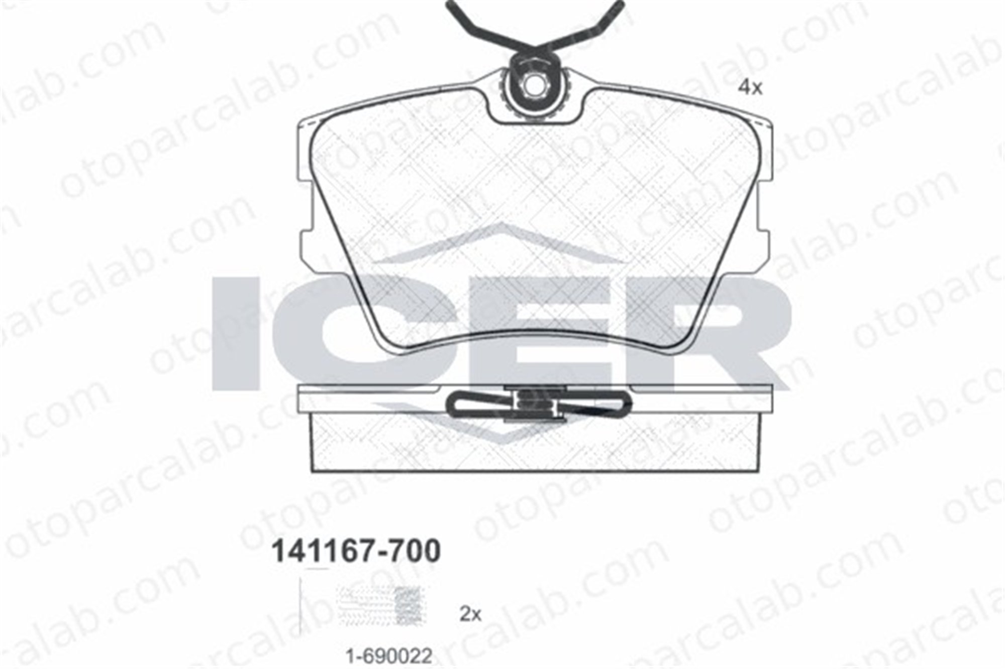 AP 05P616 Fren Disk Balata Arka VW TRANSPORTER T4 Minibüs/Otobüs TRANSPORTER T4 Panelvan/Van 32325092 701615117