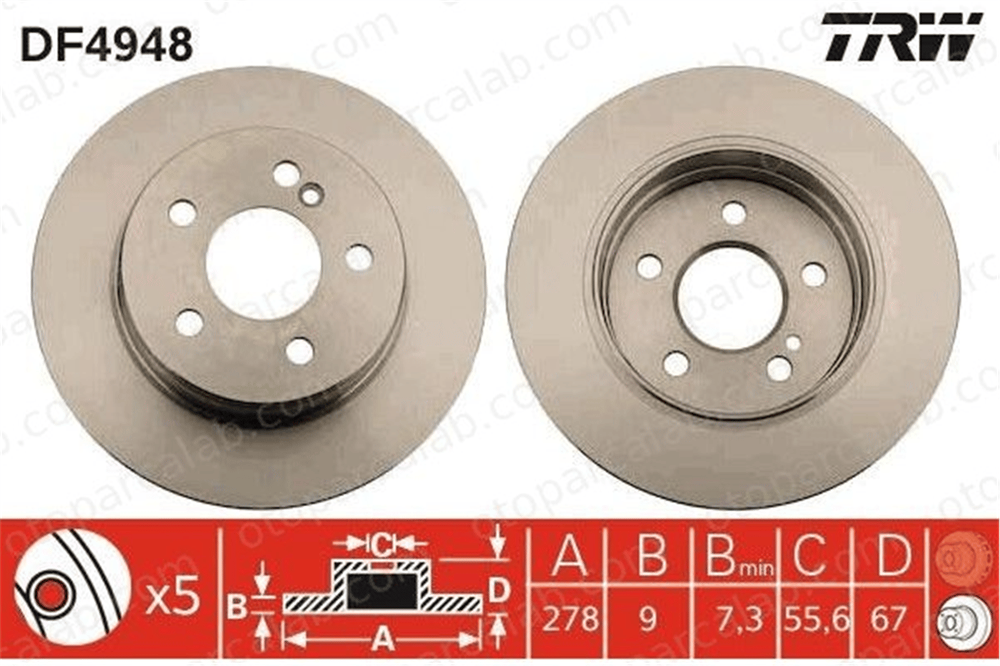 AP M2060P Fren Disk Ayna Arka Sağ ve Sol MERCEDES-BENZ C-SERISI T-Model C-SERISI A0004231312 A2044230512