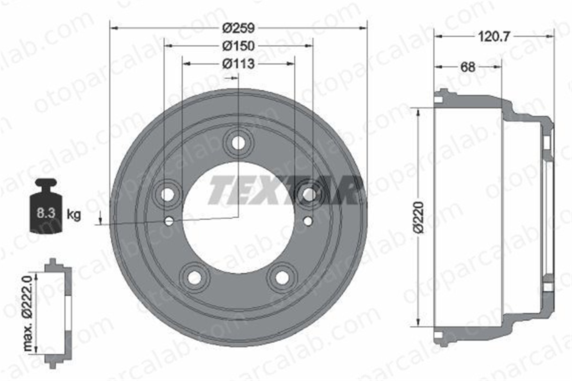 APALI 3113 Kampana Arka Sağ veya Sol HYUNDAI H-1 Travel H100 Platform şasi 584114F000 584114F001