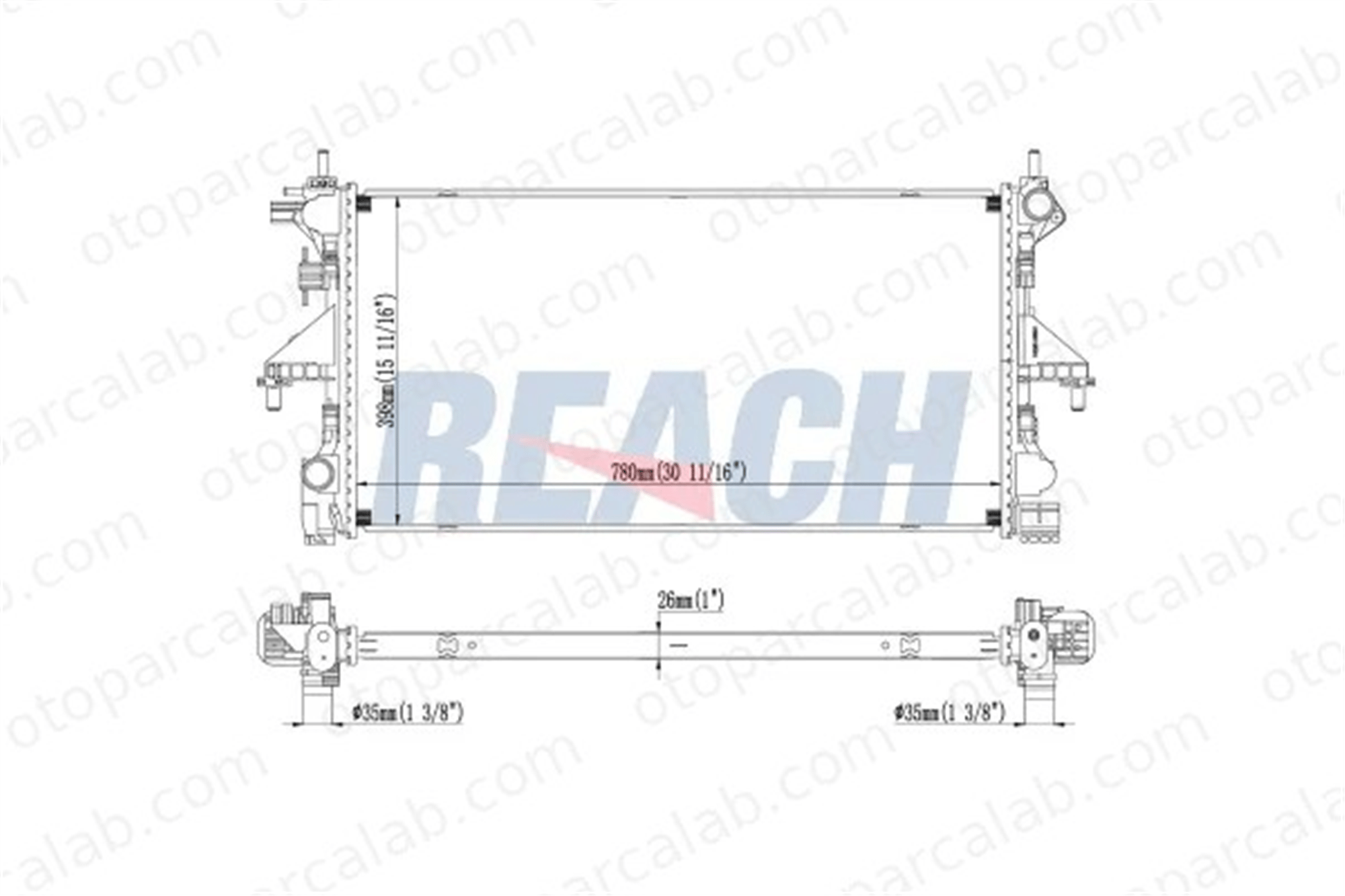 APD 35520010 Su Radyatörü CITROËN JUMPER Panelvan/Van FIAT DUCATO Panelvan/Van 1382419080 80487