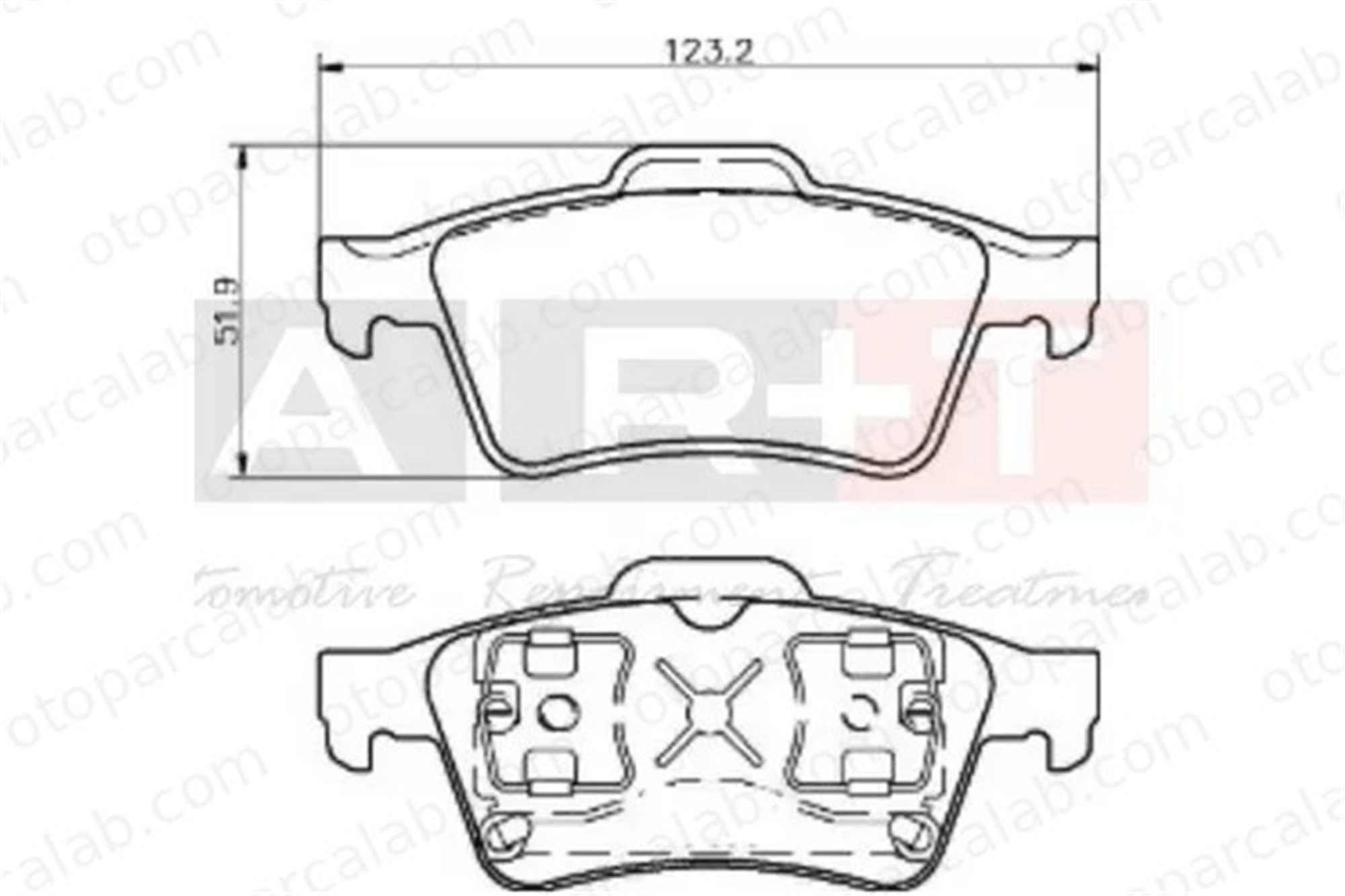ART A03.1701 Fren Disk Balata Arka SAAB 9-3 Station wagon 9-3 2T142M008AA 1647876080