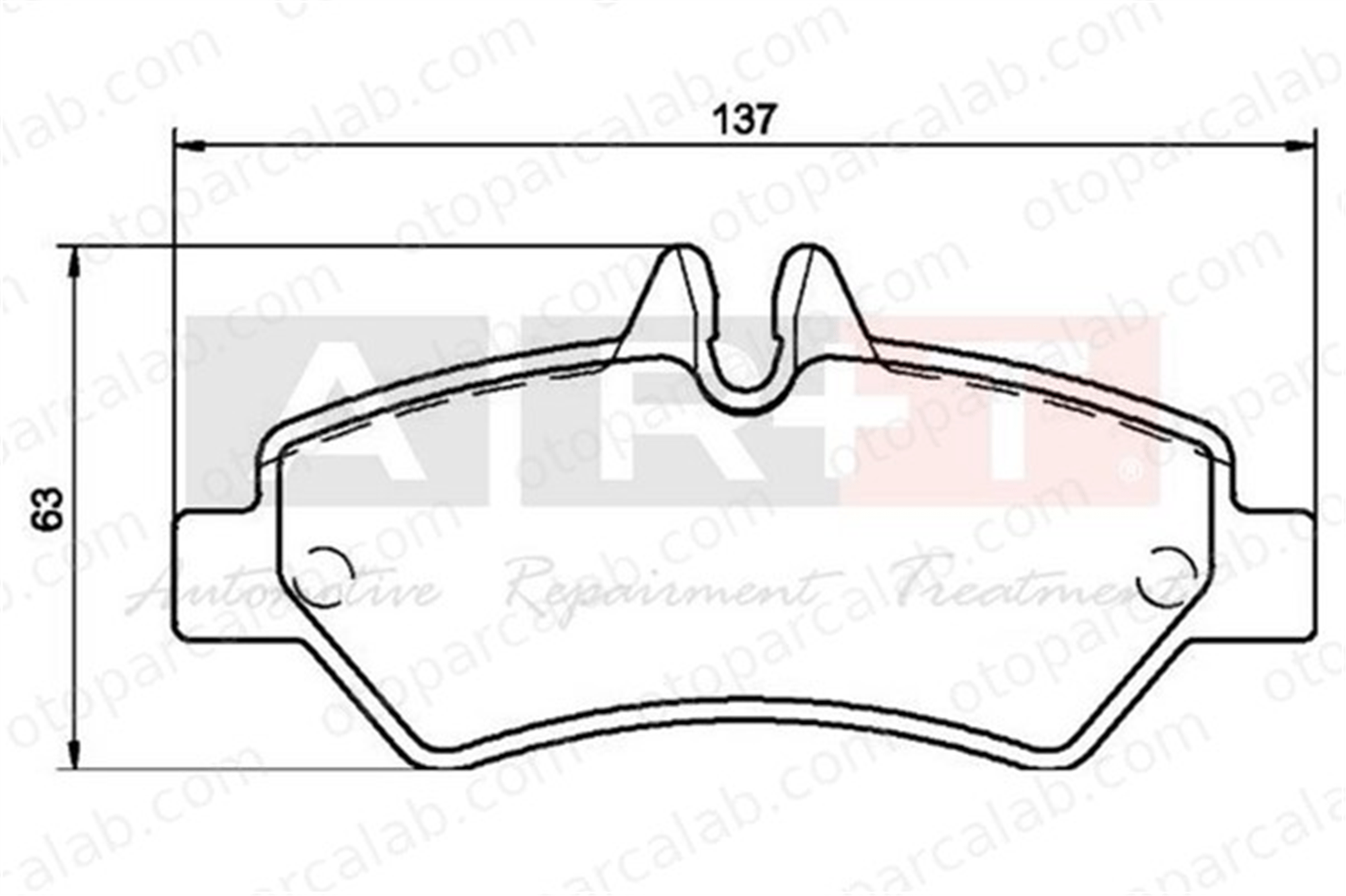 ART A06.1983 Fren Disk Balata Arka MERCEDES-BENZ SPRINTER 3,5-t Panelvan/Van SPRINTER 3,5-t Platform şasi 44206920 004 420 69 20