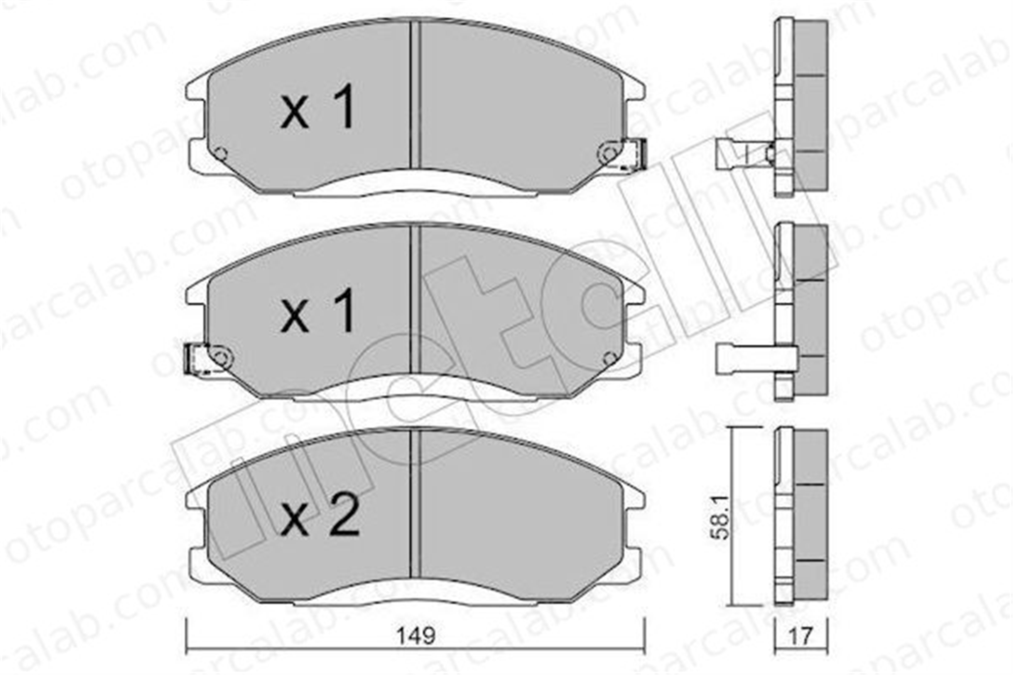ART A07.1743 Fren Disk Balata Ön HYUNDAI H-1 / STAREX Minibüs/Otobüs SANTA FÉ I 5810126A10 5810126A30