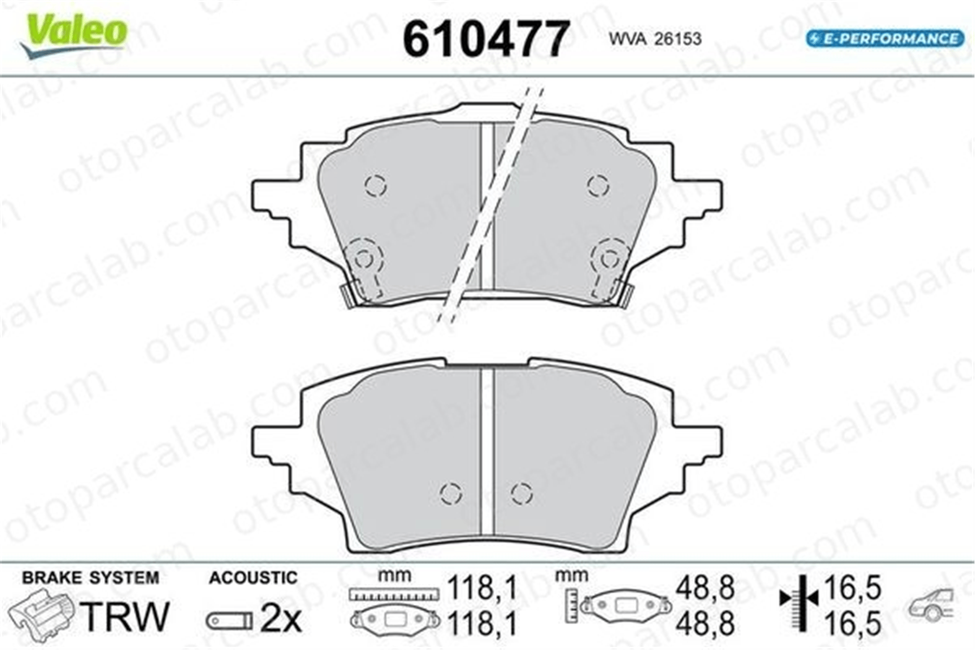 ART A08.3608 Fren Disk Balata Arka TOYOTA C-HR COROLLA Hatchback 446602400 4466F4010