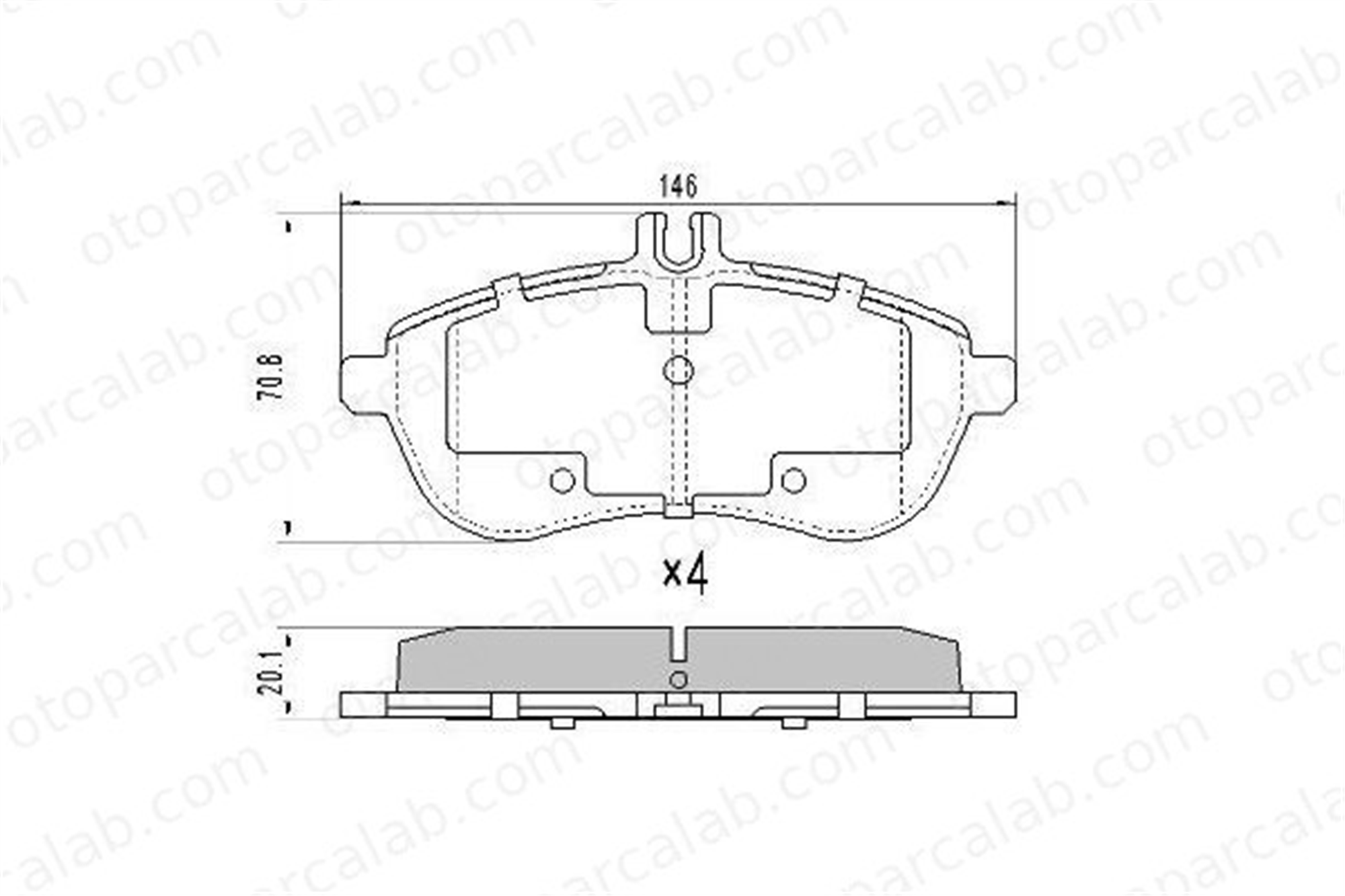 ART A09.2028 Fren Disk Balata Ön MERCEDES-BENZ C-SERISI C-SERISI T-Model 64207120 54200820