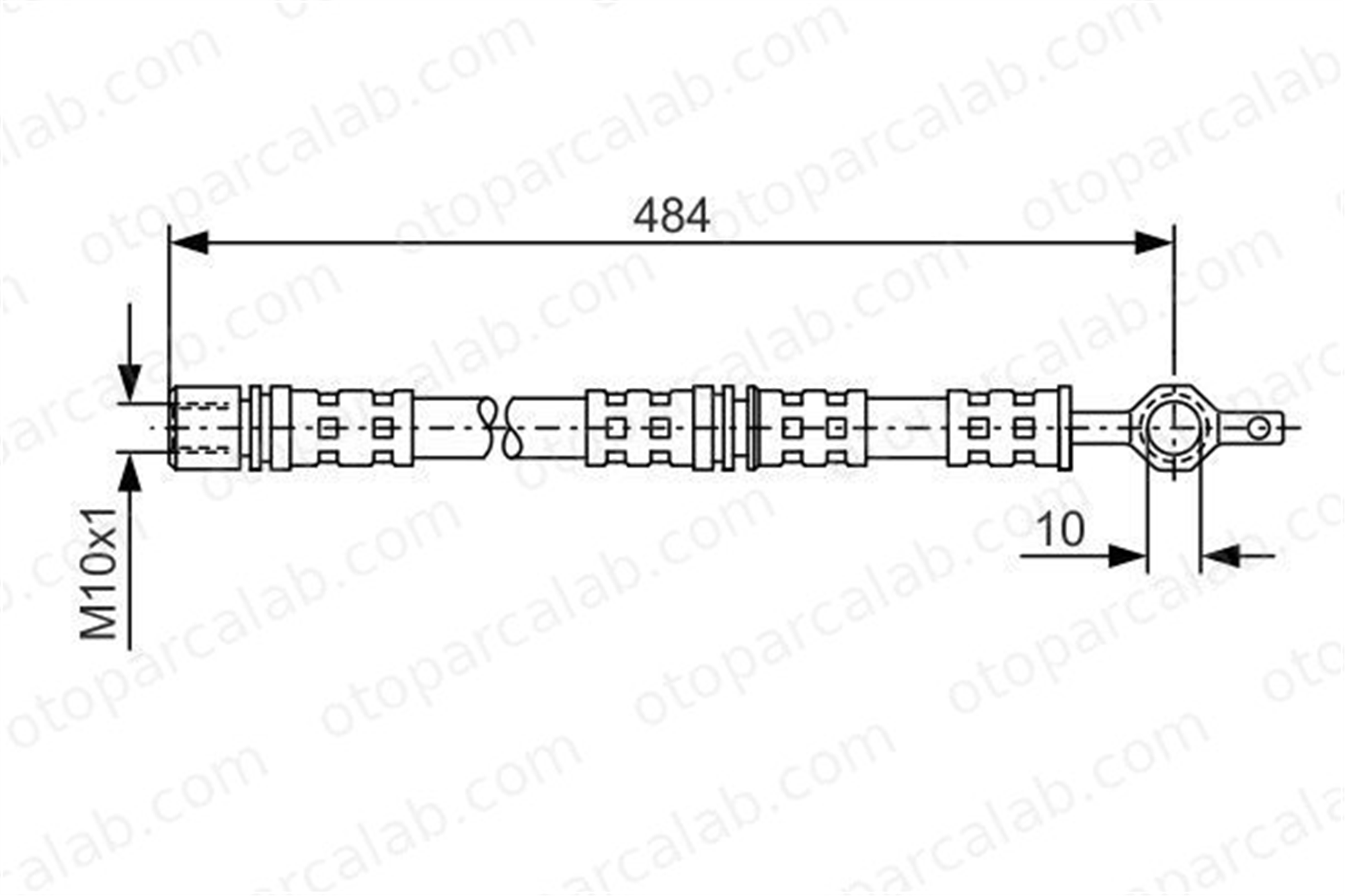 ASPART 3HOS1084 Fren Hortumu Ön Sağ veya Sol TOYOTA COROLLA COROLLA Liftback 294702532 0294702532
