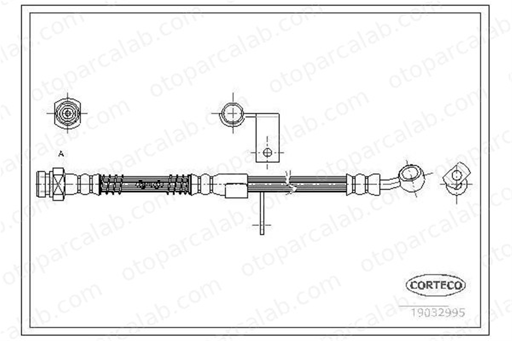 ASPART 3HOS1306 Fren Hortumu Ön Sol HYUNDAI ACCENT II ACCENT II Sedan 5873125000