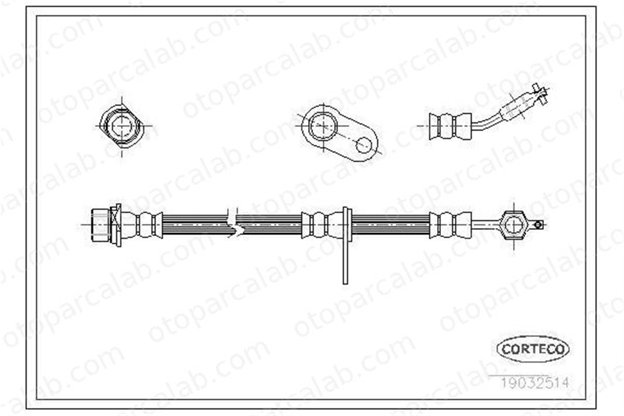 ASPART 3HOS1422 Fren Hortumu Ön Sağ TOYOTA AVENSIS AVENSIS Liftback 9008094060