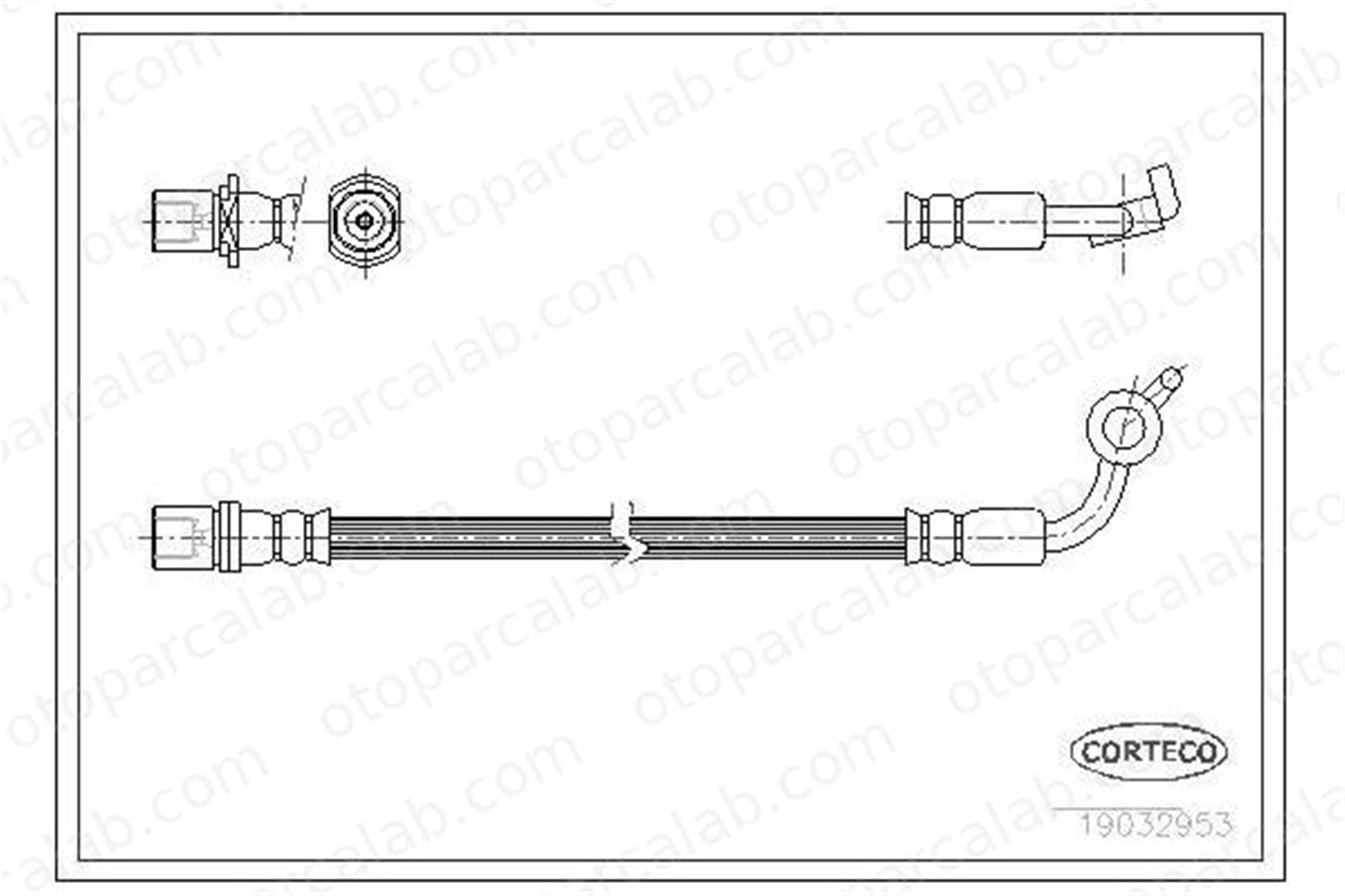 ASPART 3HOS1449 Fren Hortumu Ön Sağ TOYOTA HIACE IV Minibüs/Otobüs HIACE IV Panelvan/Van 9094702833 9094702C15