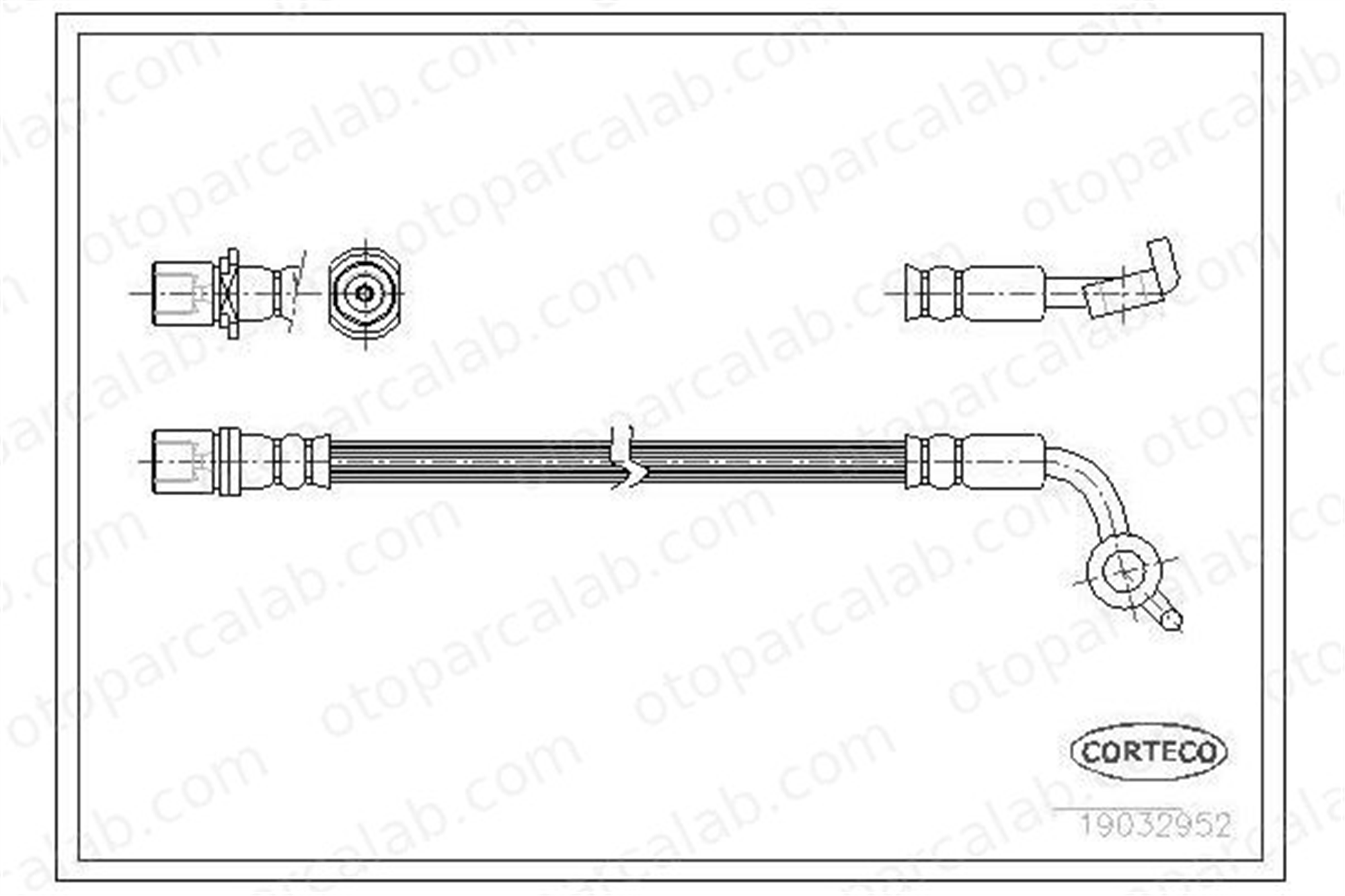 ASPART 3HOS1450 Fren Hortumu Ön Sol TOYOTA HIACE IV Minibüs/Otobüs HIACE IV Panelvan/Van 9094702834 9094702C16