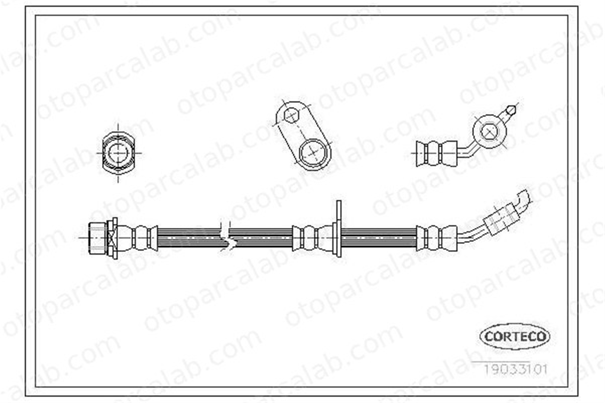 ASPART 3HOS1465 Fren Hortumu Ön Sol TOYOTA RAV 4 II 9094702C55
