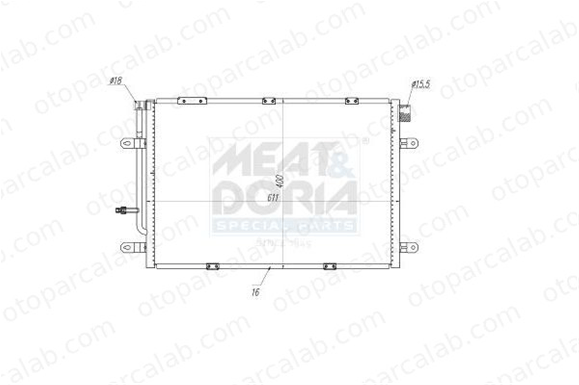 ASPART 6CAC1035 Klima Radyatörü AUDI A4 B7 A4 B7 Avant 8E0260403E 8E0260403J
