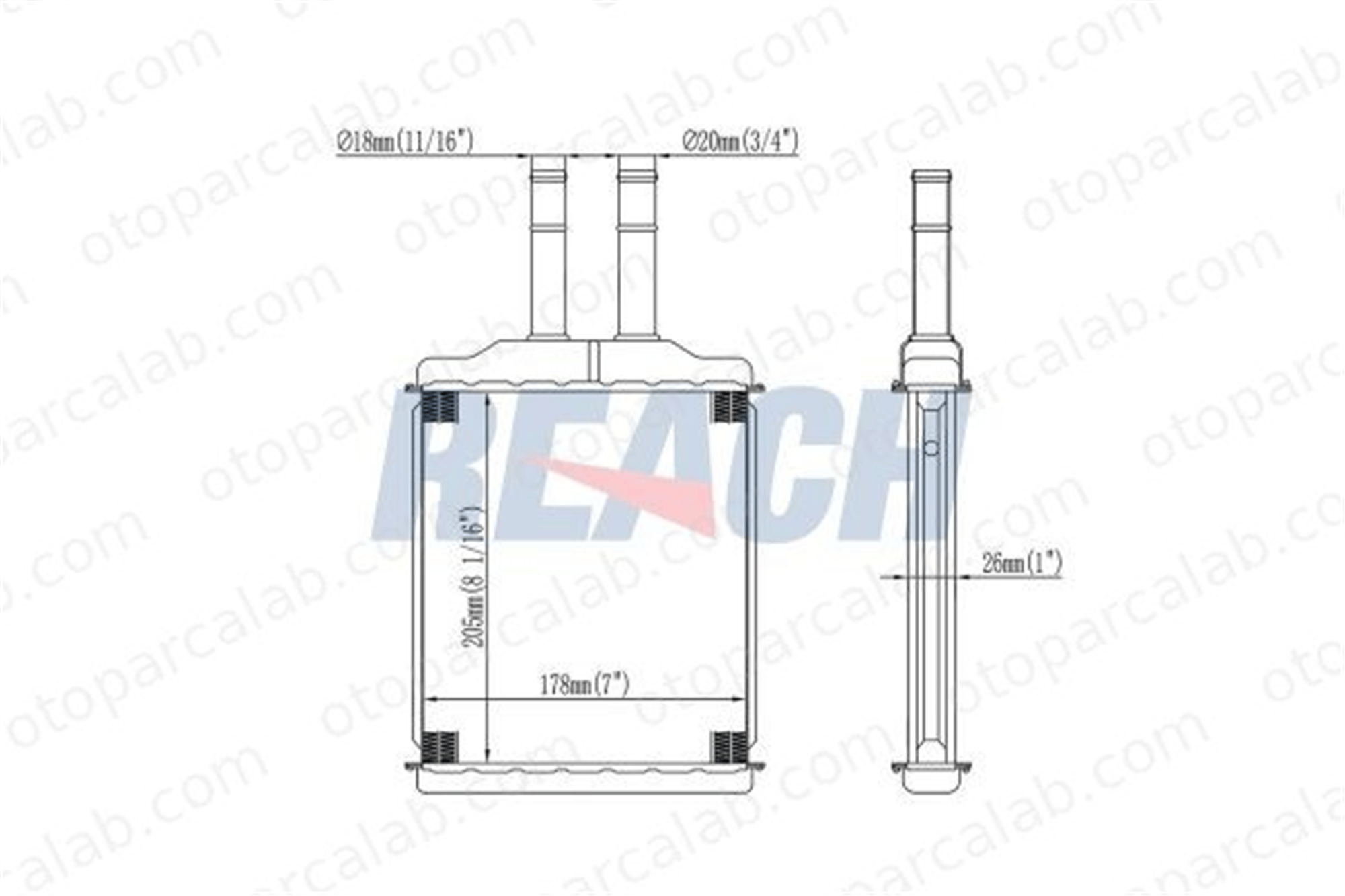 ASPART 6HMA1016 Kalorifer Radyatörü CHEVROLET EPICA DAEWOO TOSCA 96327370 96472174