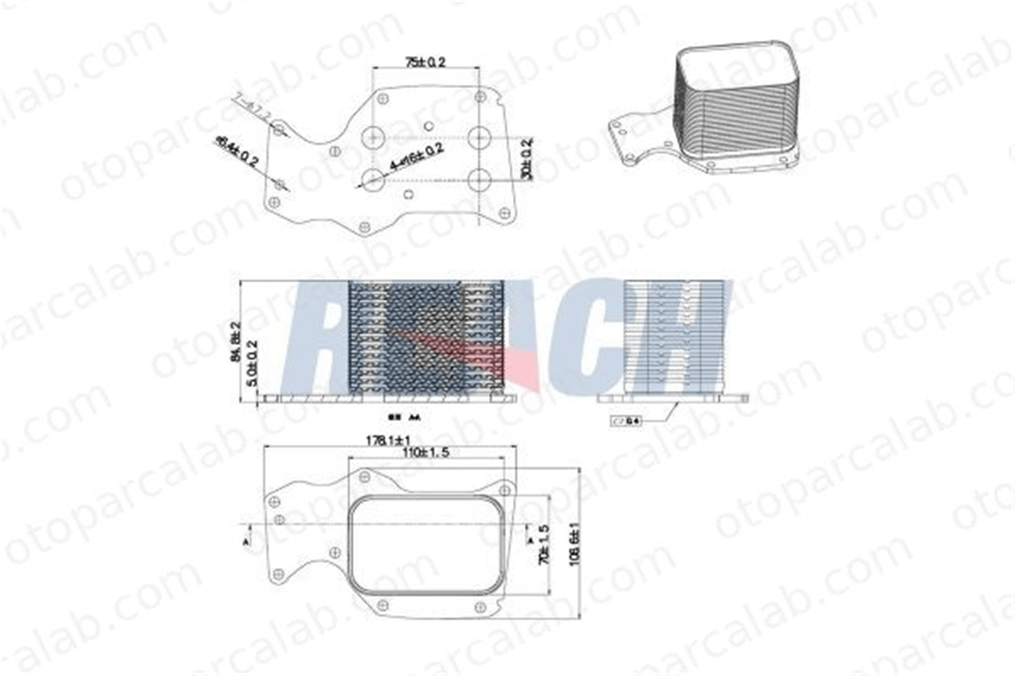ASPART 6OCO1050 Motor Yağ Soğutucu BMW X3 3 11428574005 11428585625