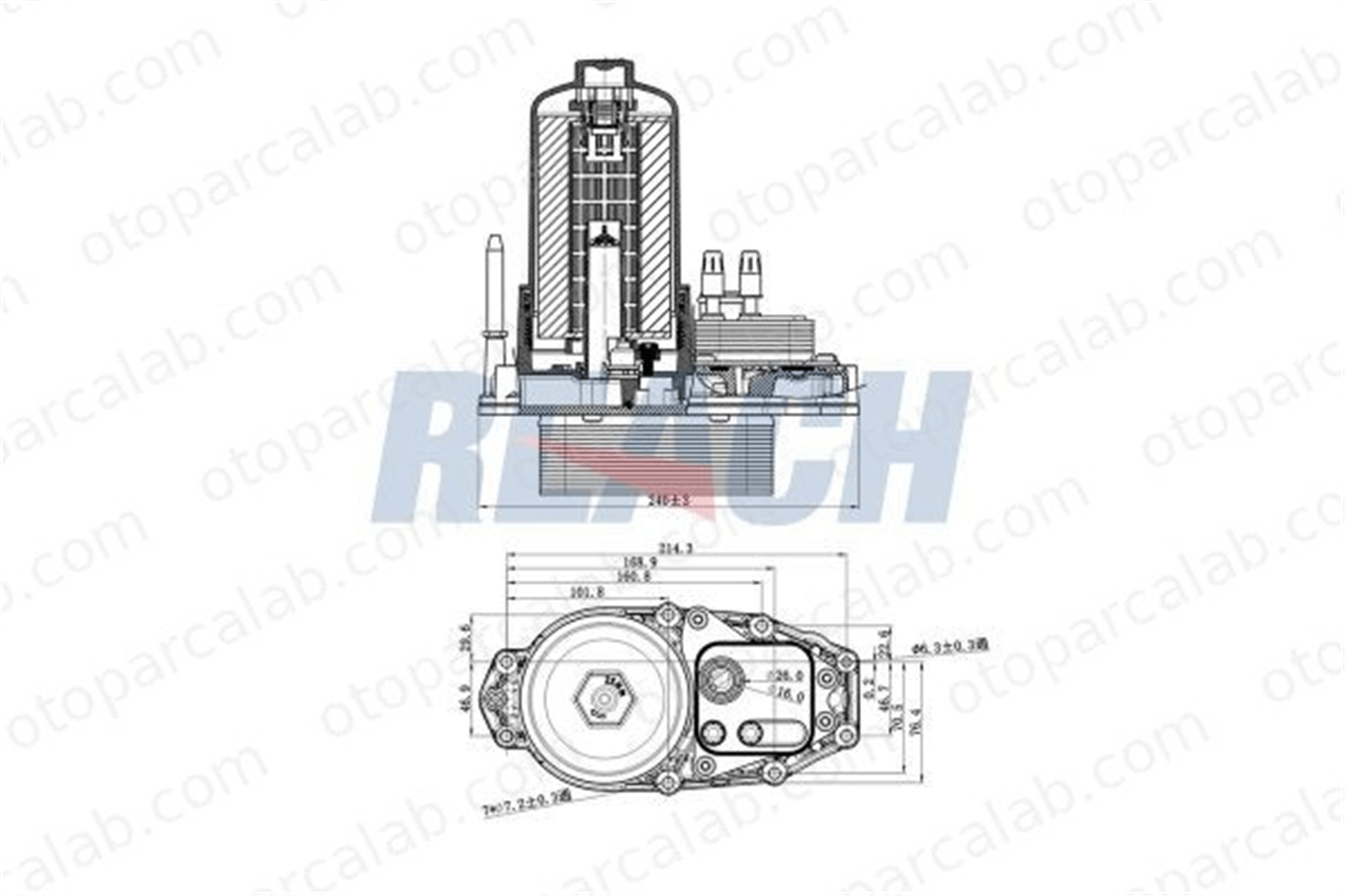 ASPART 6OCO1135 Motor Yağ Soğutucu CITROËN C5 III C5 III Break 1354253 1103N4