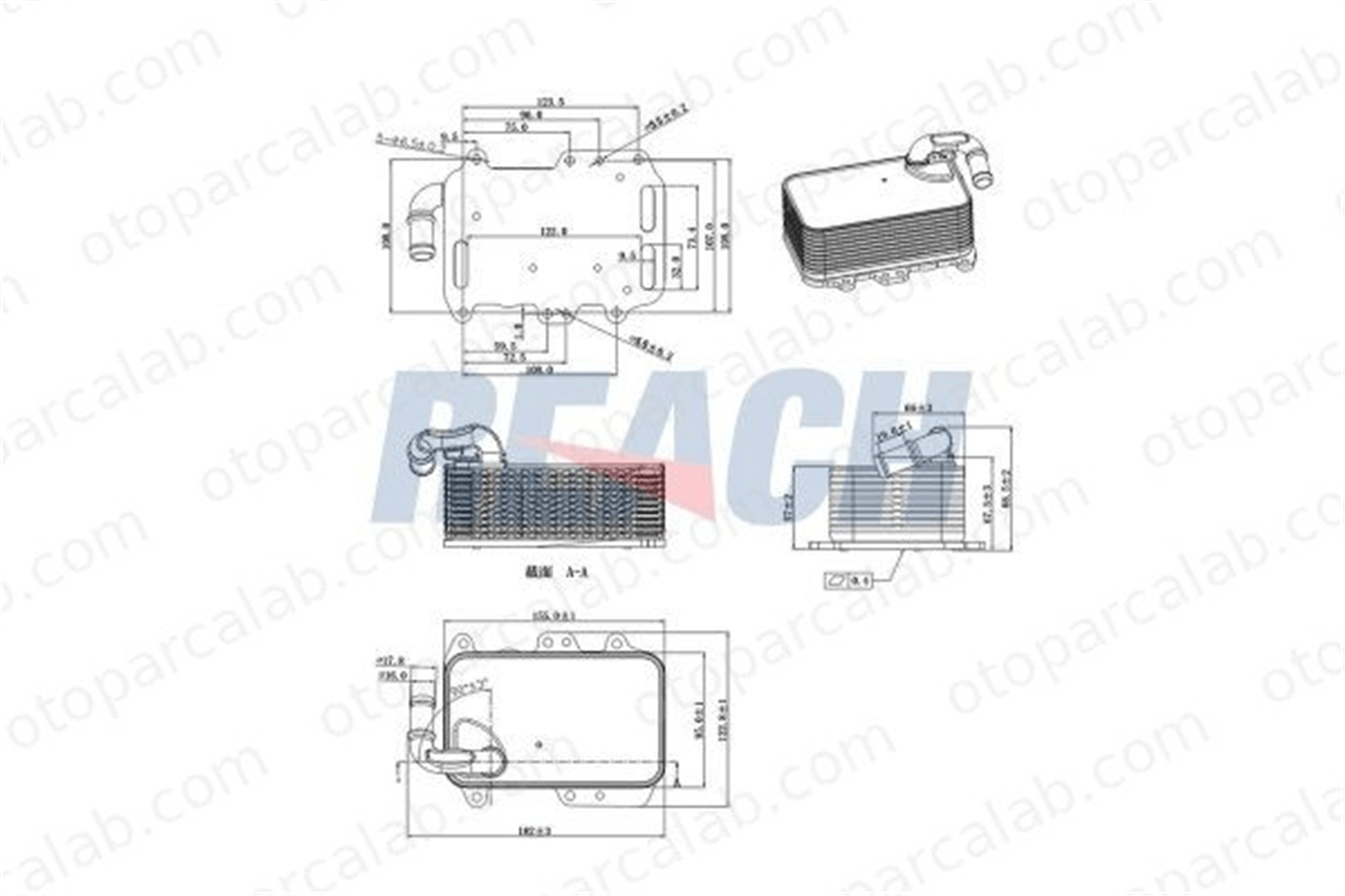 ASPART 6OCO1158 Motor Yağ Soğutucu AUDI A7 Sportback A6 C7 59117021R 59117015P