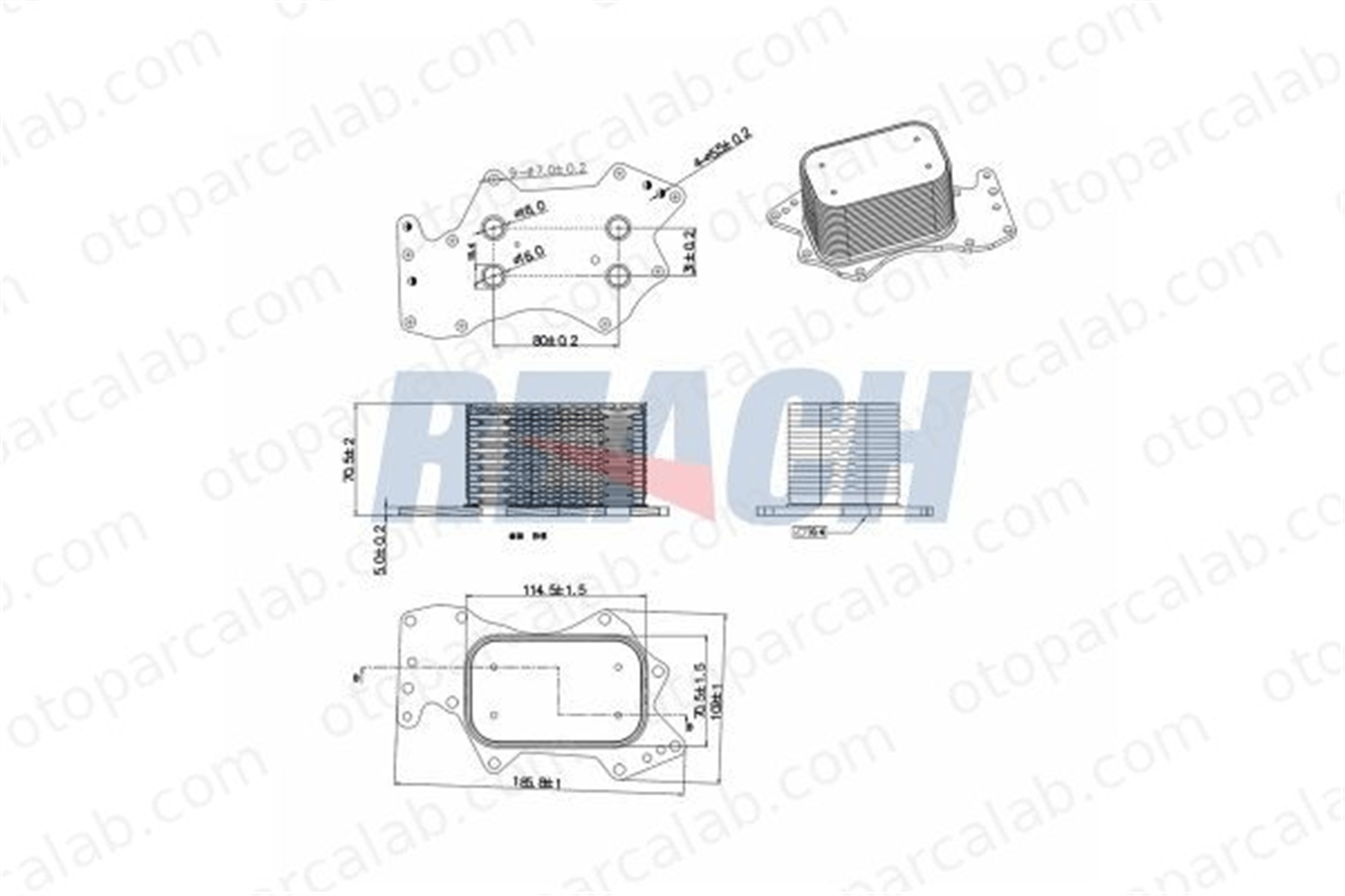 ASPART 6OCO1159 Motor Yağ Soğutucu AUDI A6 C6 A6 C6 Avant 59117021K 059117021K