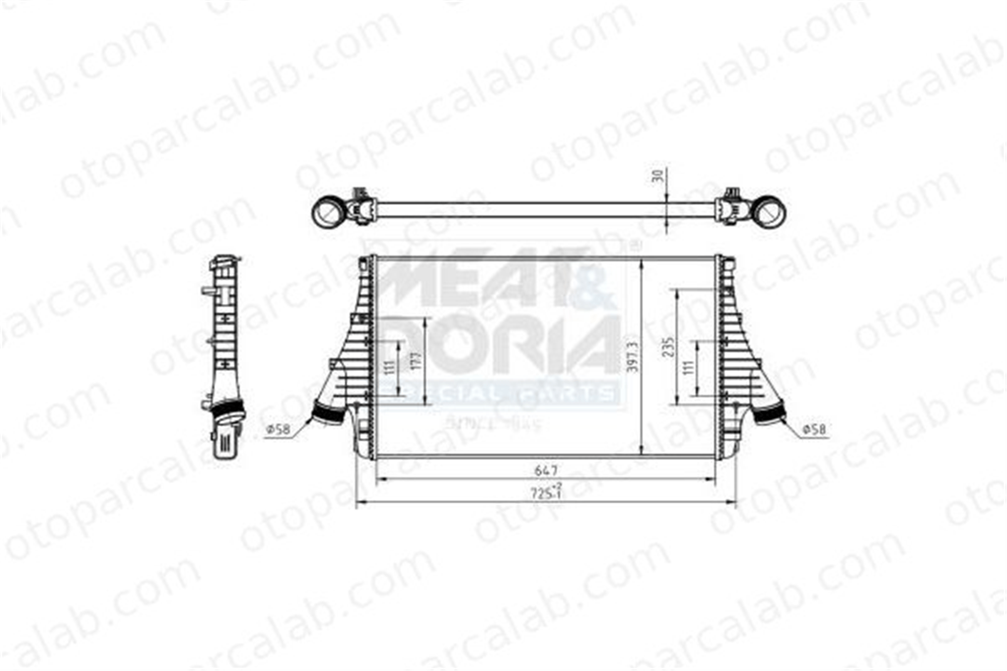 ASPART 6TRA1049 Turbo Radyatörü FIAT CROMA OPEL SIGNUM Hatchback 13205149 12765753