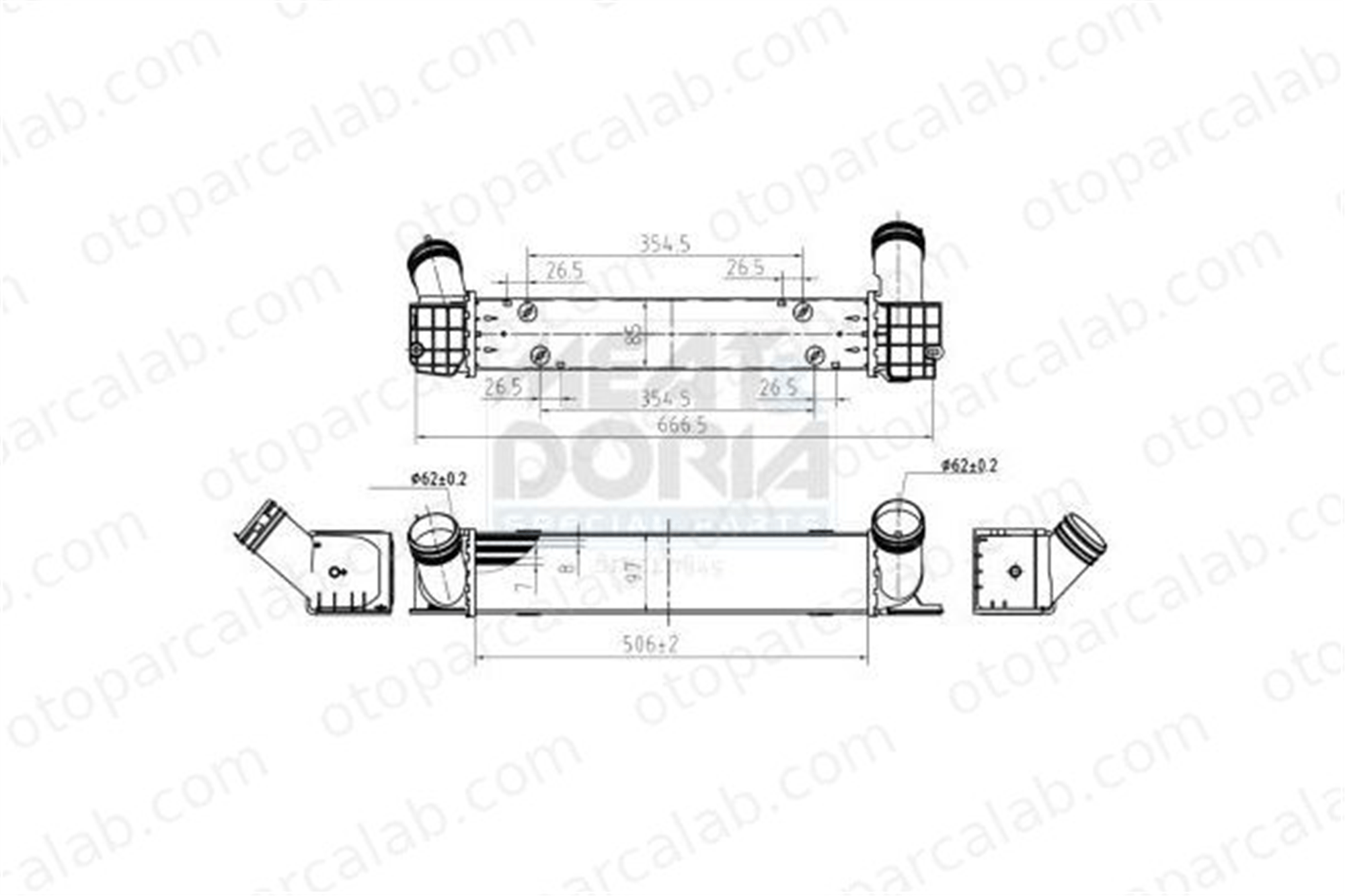 ASPART 6TRA1058 Turbo Radyatörü BMW 3 3 Touring 7524916 17517524916