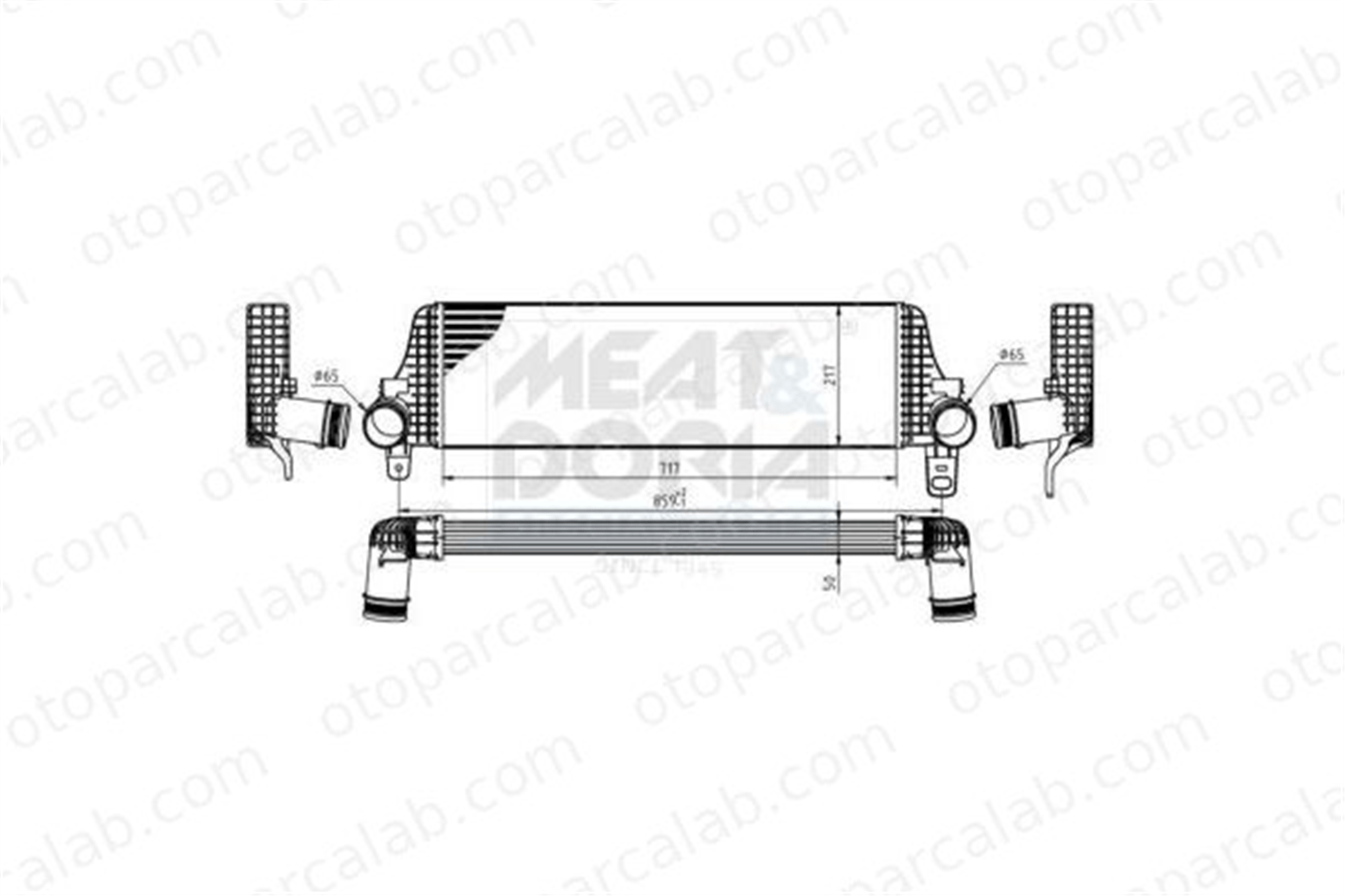ASPART 6TRA1073 Turbo Radyatörü VW MULTIVAN T5 MULTIVAN T6 7E0145804A 7E0145804C