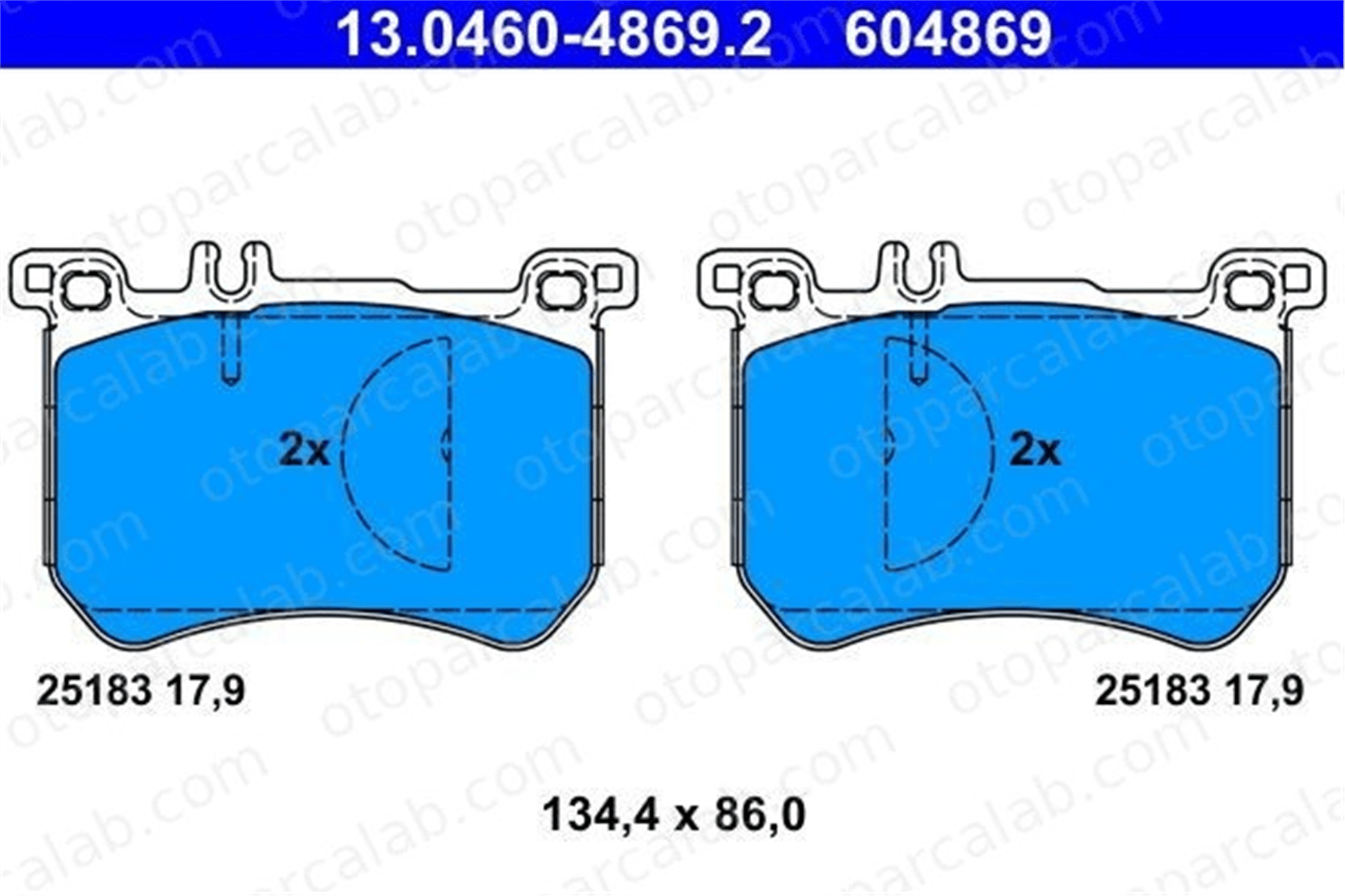ATE 13.0460-4869.2 Fren Disk Balata Ön MERCEDES-BENZ S-SERISI SL A0084203520 64204920