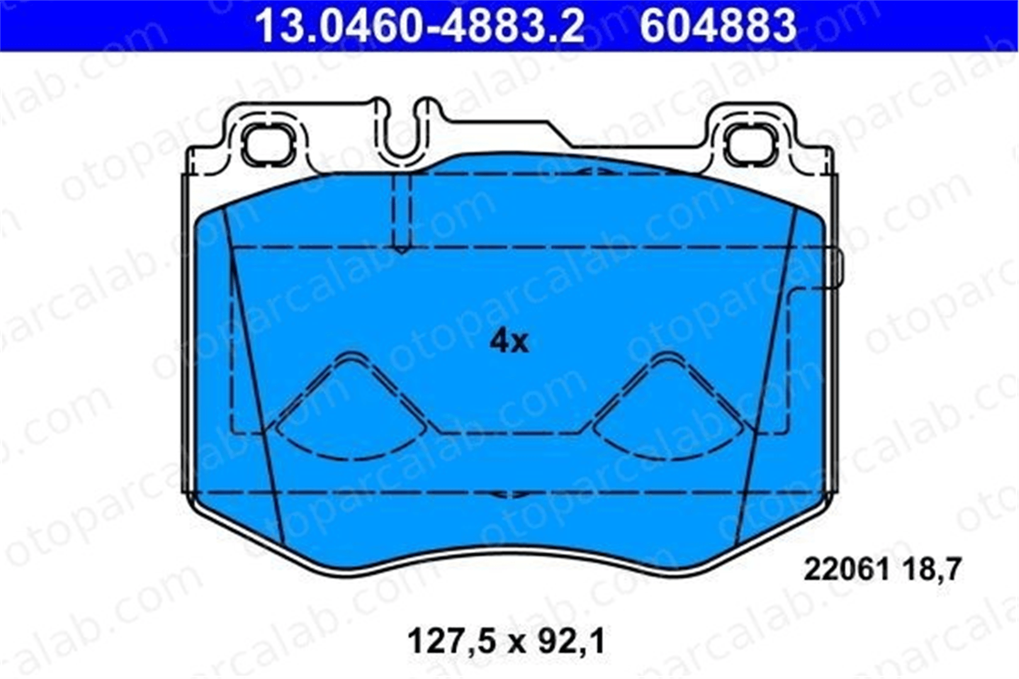ATE 13.0460-4883.2 Fren Disk Balata Ön MERCEDES-BENZ E-SERISI C-SERISI A0084201820 4208000