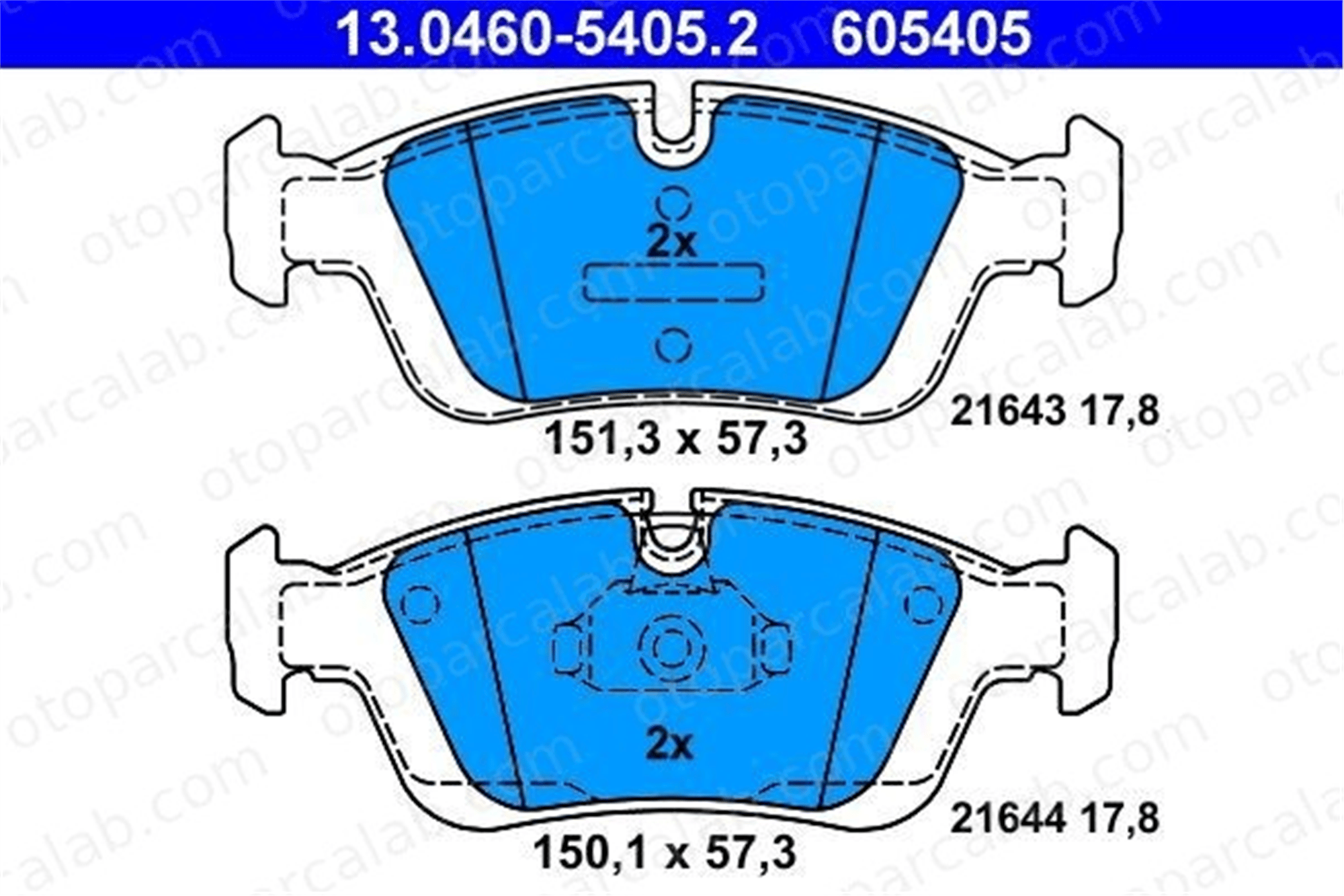 ATE 13.0460-5405.2 Fren Disk Balata Ön BMW 3 3 Touring 34116761244 34112157570
