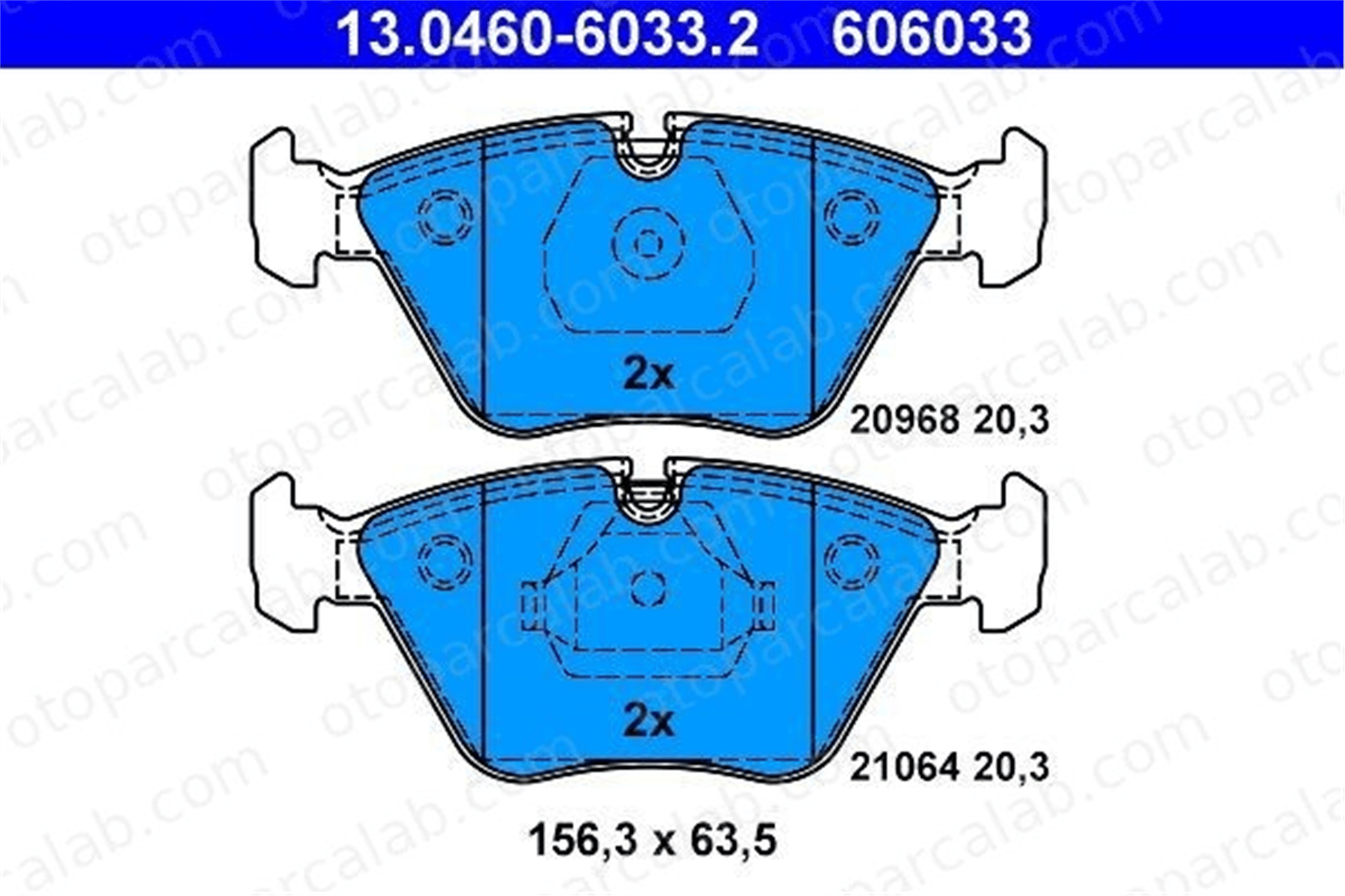 ATE 13.0460-6033.2 Fren Disk Balata Ön BMW 5 5 Touring 34111162535 34111157569