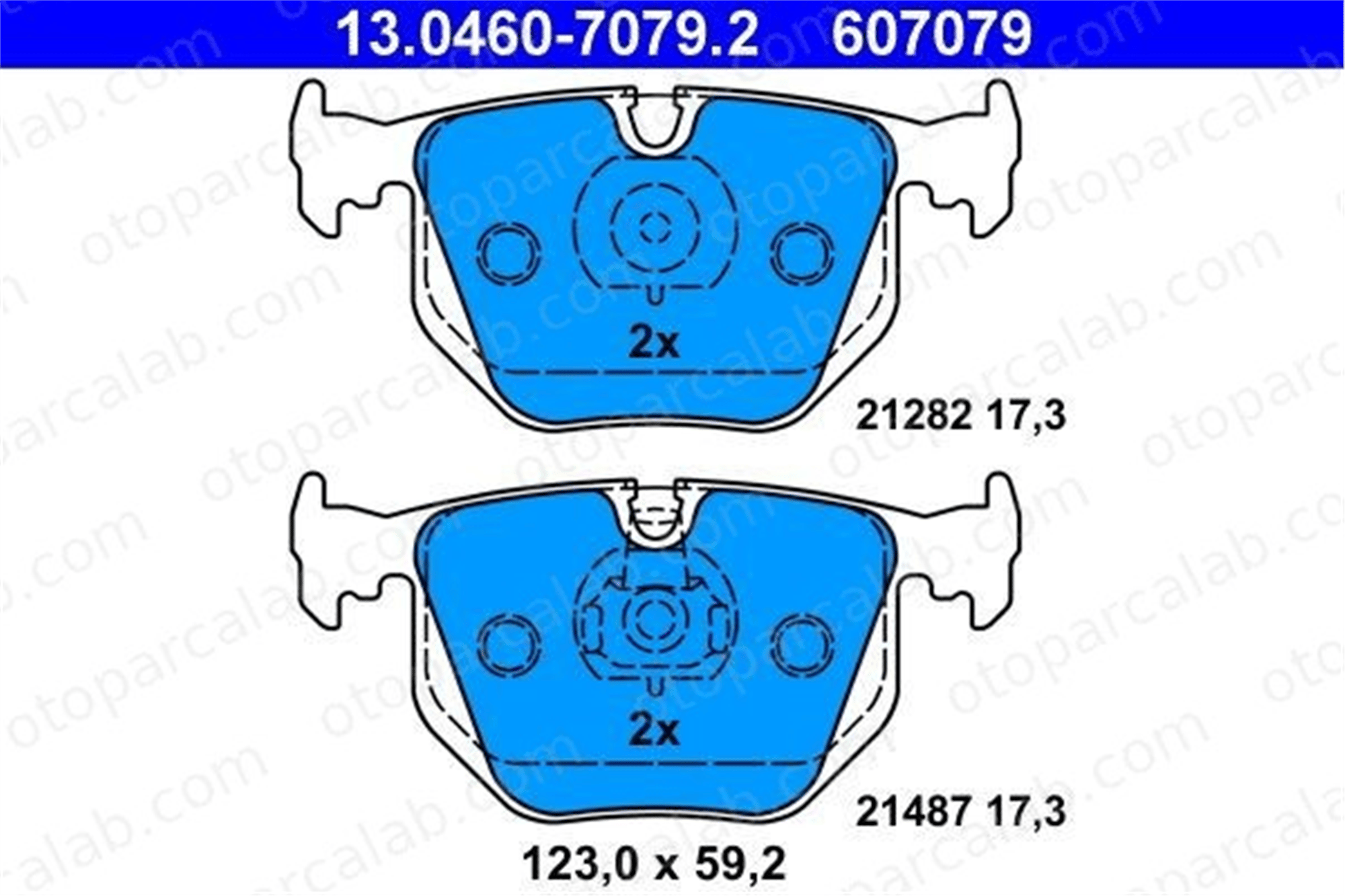 ATE 13.0460-7079.2 Fren Disk Balata Arka BMW X3 7 SFP000120 SFP500210