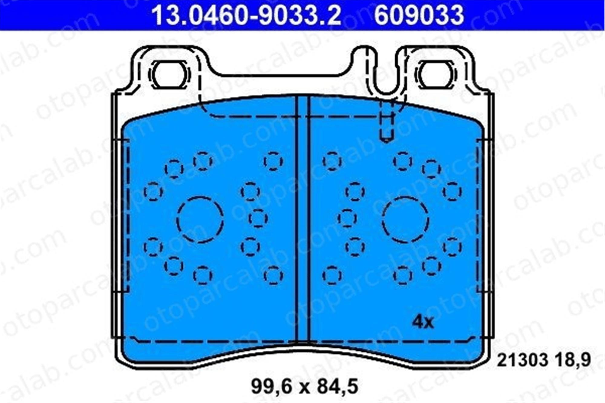 ATE 13.0460-9033.2 Fren Disk Balata Ön MERCEDES-BENZ S-SERISI S-SERISI Coupe A0024202620 24200420