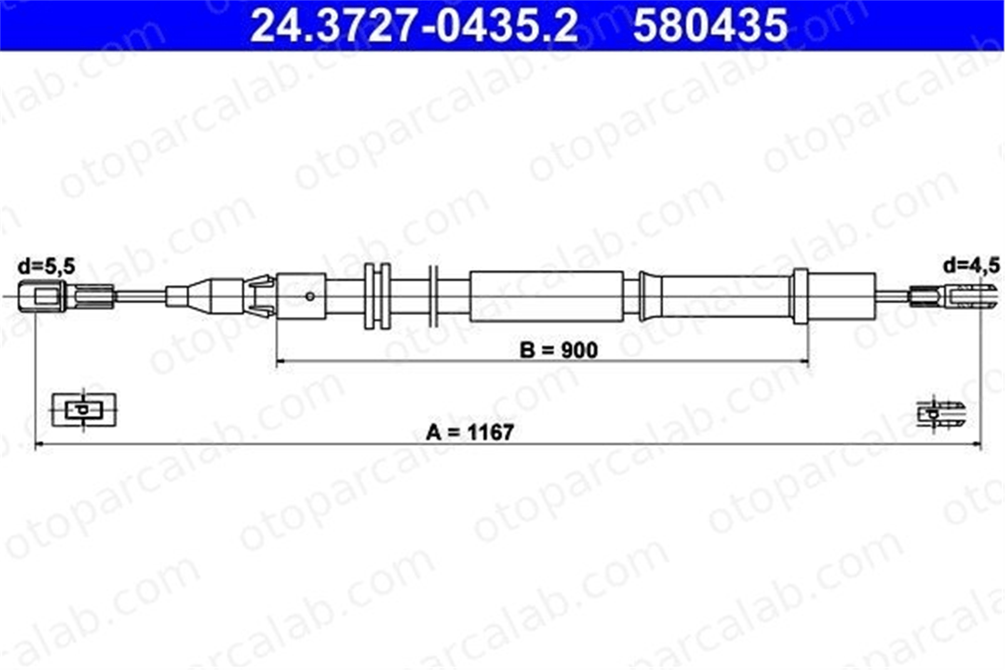 ATE 24.3727-0435.2 El Fren Teli Arka Sağ veya Sol MERCEDES-BENZ VITO Minibüs/Otobüs VITO Panelvan/Van A6384270338 6384270338