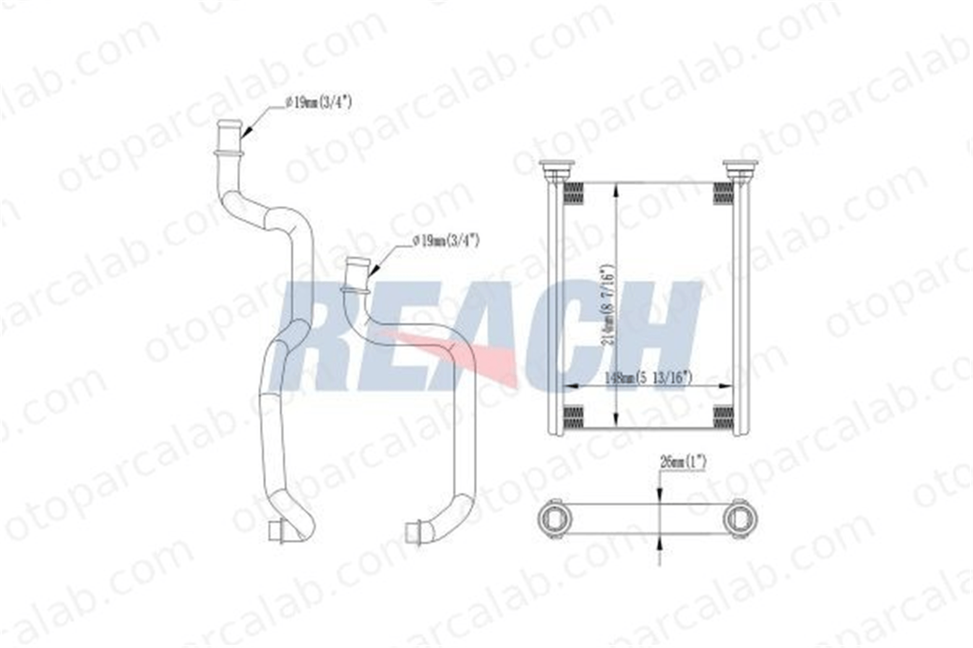 AXAM 02-03-16-6028 Kalorifer Radyatörü RENAULT MEGANE III Coupe MEGANE III Hatchback 271159831R 6000617449