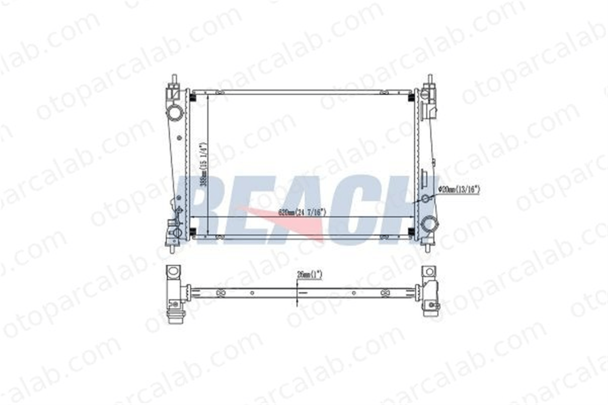 AXAM 02-07-05-4040 Su Radyatörü FIAT BRAVO II LANCIA DELTA III 55704135 51808364