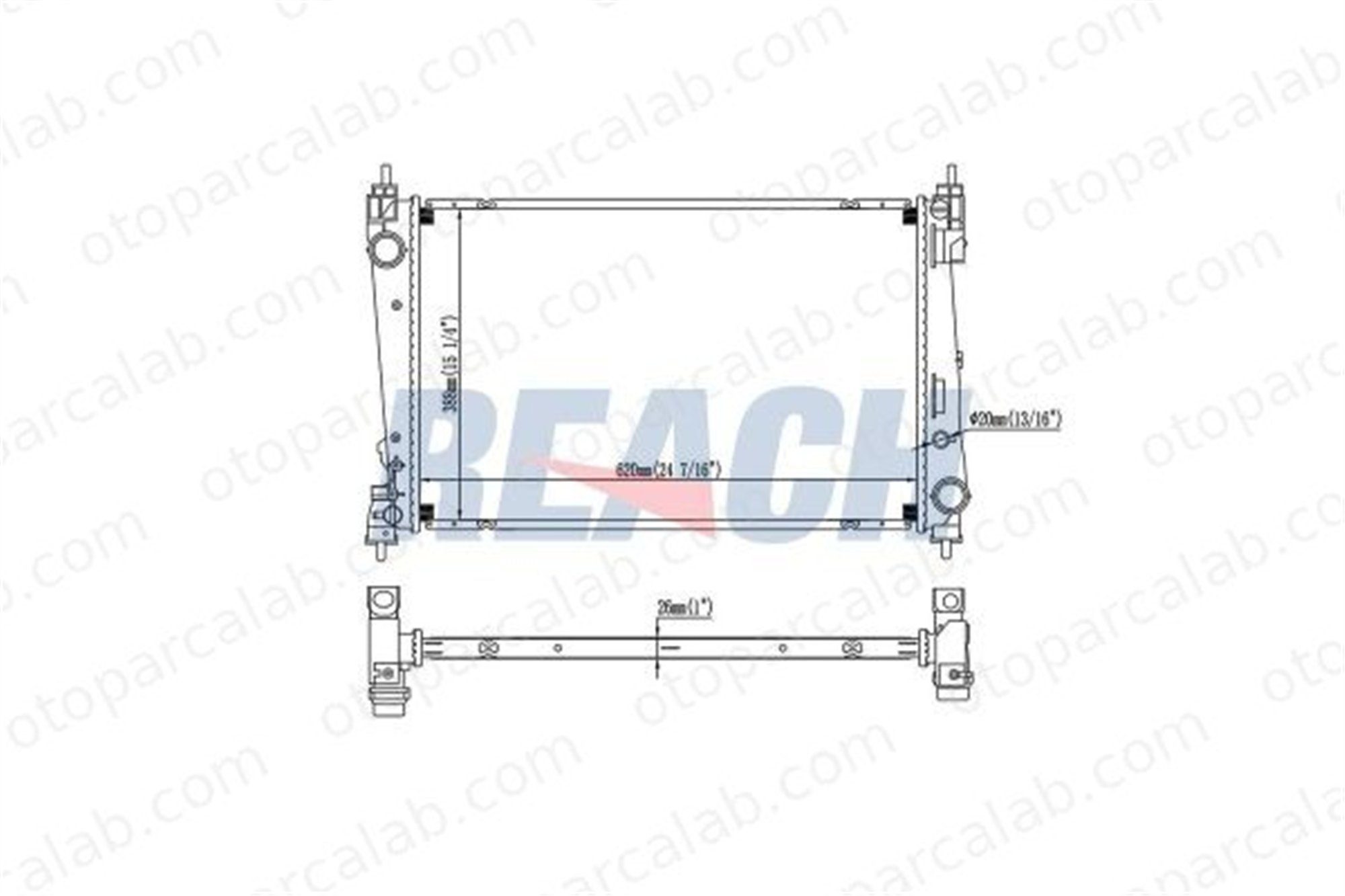 AXAM 02-13-05-4168 Su Radyatörü FIAT BRAVO II LANCIA DELTA III 51808364 51840476