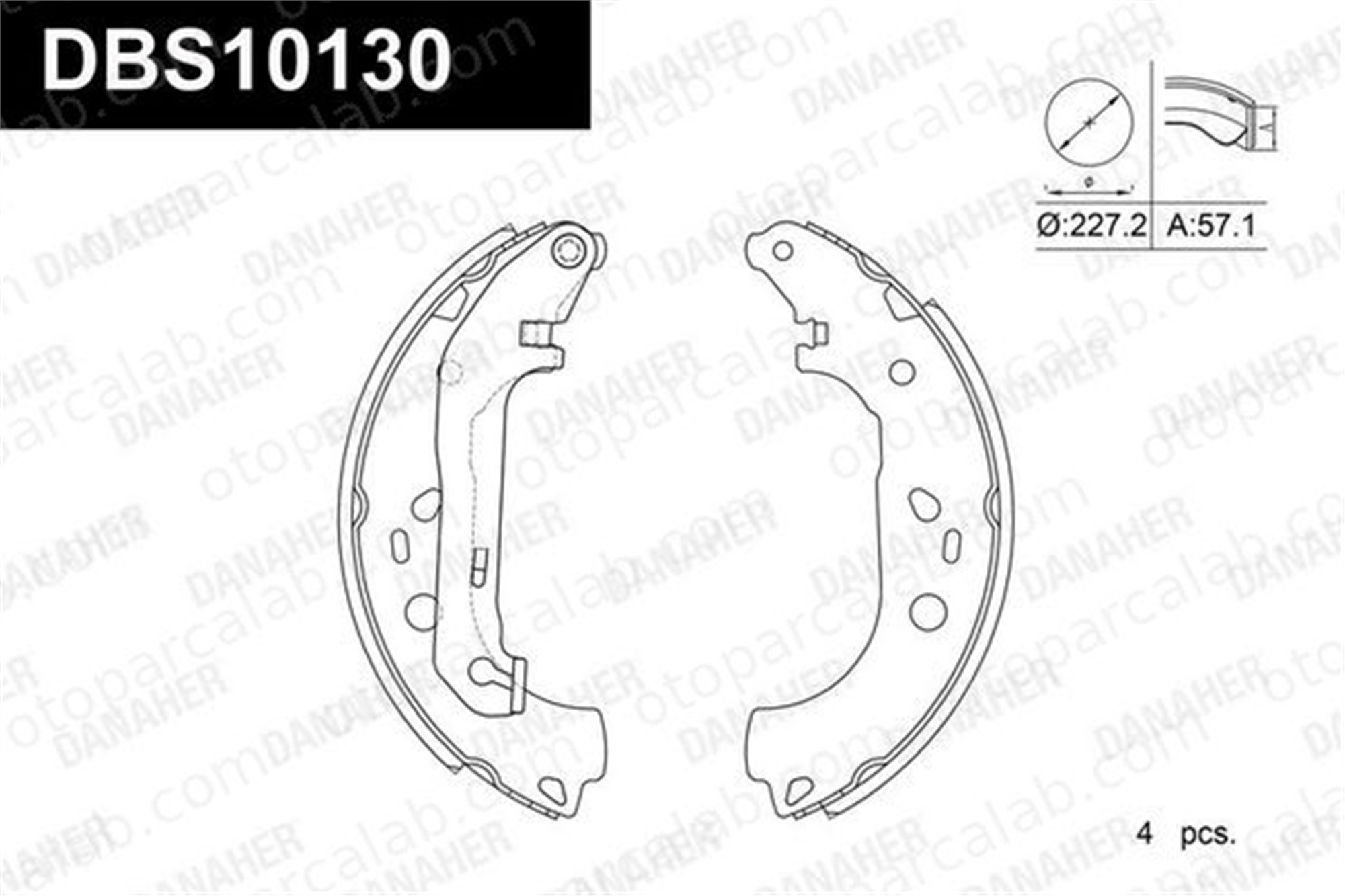 AXAM 03-05-01-3996 Fren Pabuçlu Balata Arka FORD TRANSIT CONNECT V408 Kasa/büyük limuzin TOURNEO CONNECT AX0305013996 2T142200A2A