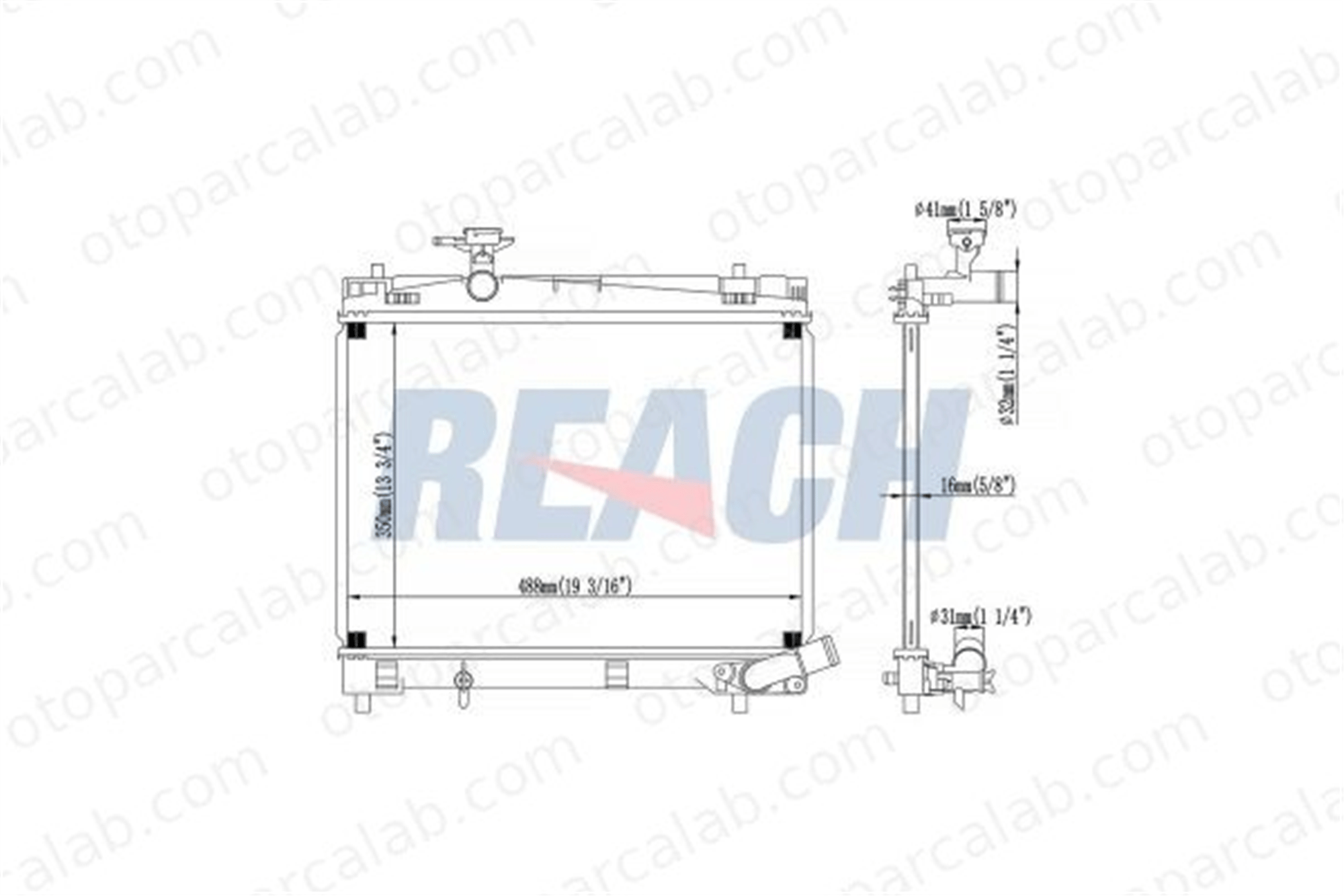 AXAM 03-05-16-6022 Su Radyatörü SUBARU TREZIA TOYOTA VERSO S 164000Y060 1640047090