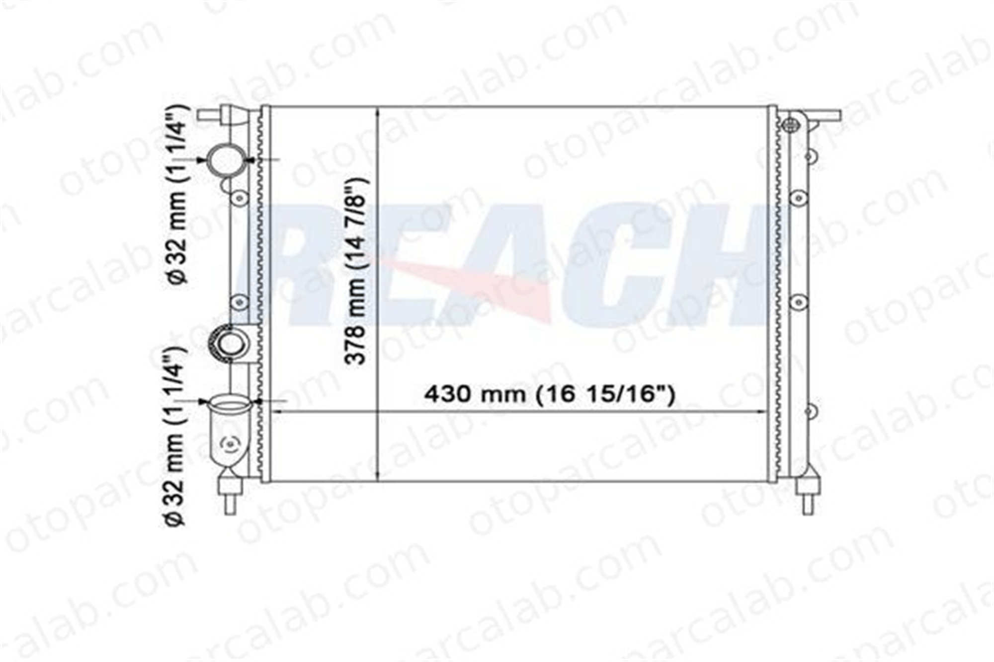AXAM 03-08-05-0195 Su Radyatörü RENAULT RAPID Kasa/büyük limuzin CLIO I 7700786444 7701047886