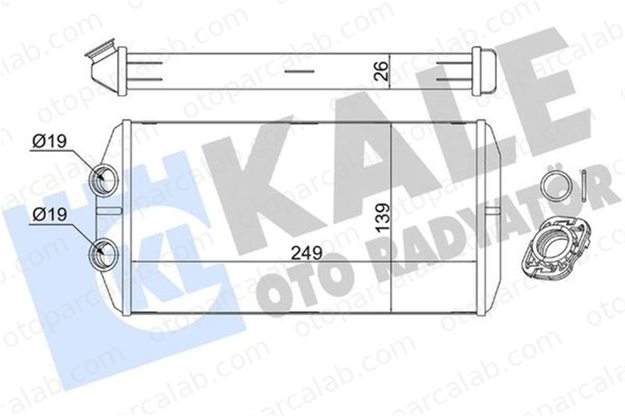 AXAM 04-15-05-0171 Kalorifer Radyatörü CITROËN C-ELYSEE PEUGEOT 301 1609171580 KPE009026