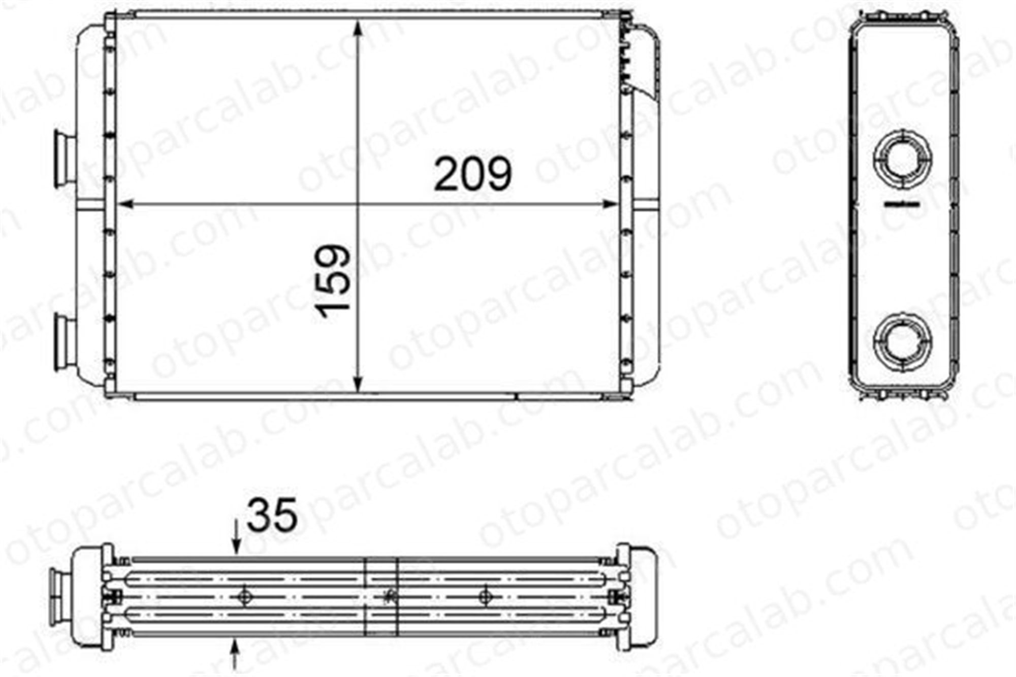 AXAM 15-07-16-6019 Kalorifer Radyatörü FIAT DOBLO Kasa/büyük limuzin DOBLO MPV 321140003 46722950