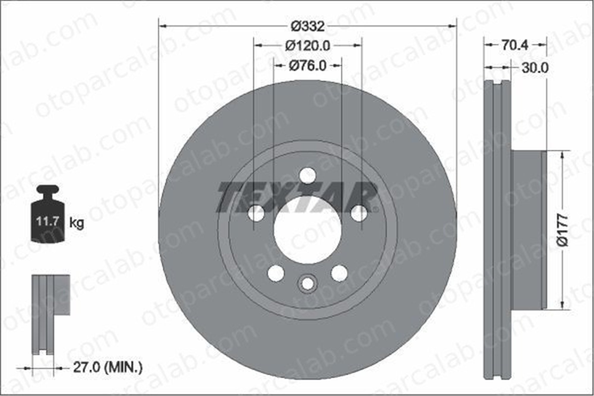 AYD 51573 Fren Disk Ayna Ön Sağ ve Sol VW GRAND CALIFORNIA Camper 2N0615301E 2N0615301C
