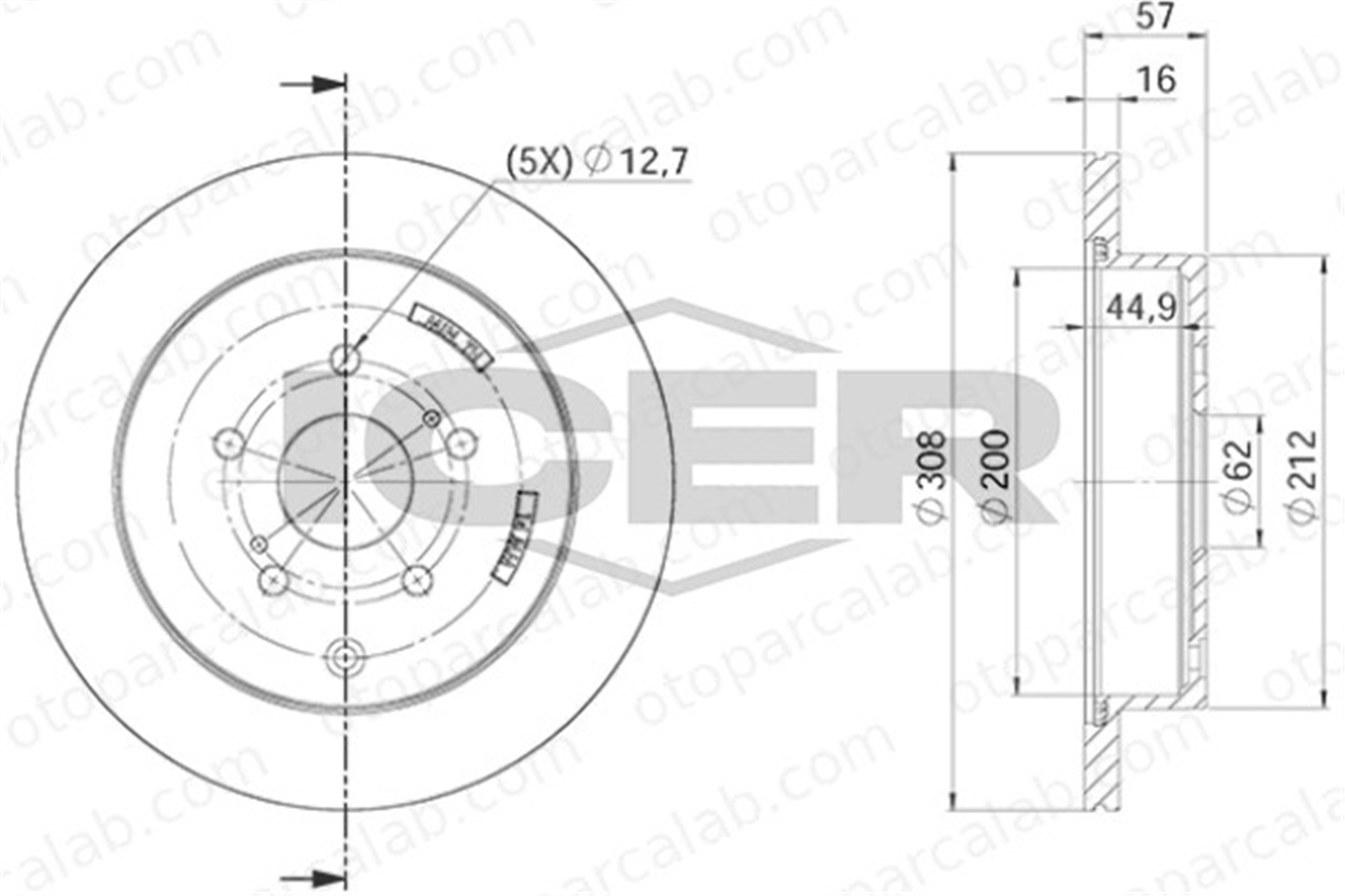 AYD 51626 Fren Disk Ayna Arka Sağ ve Sol SUZUKI GRAND VITARA II 5561177K01 5561177K00