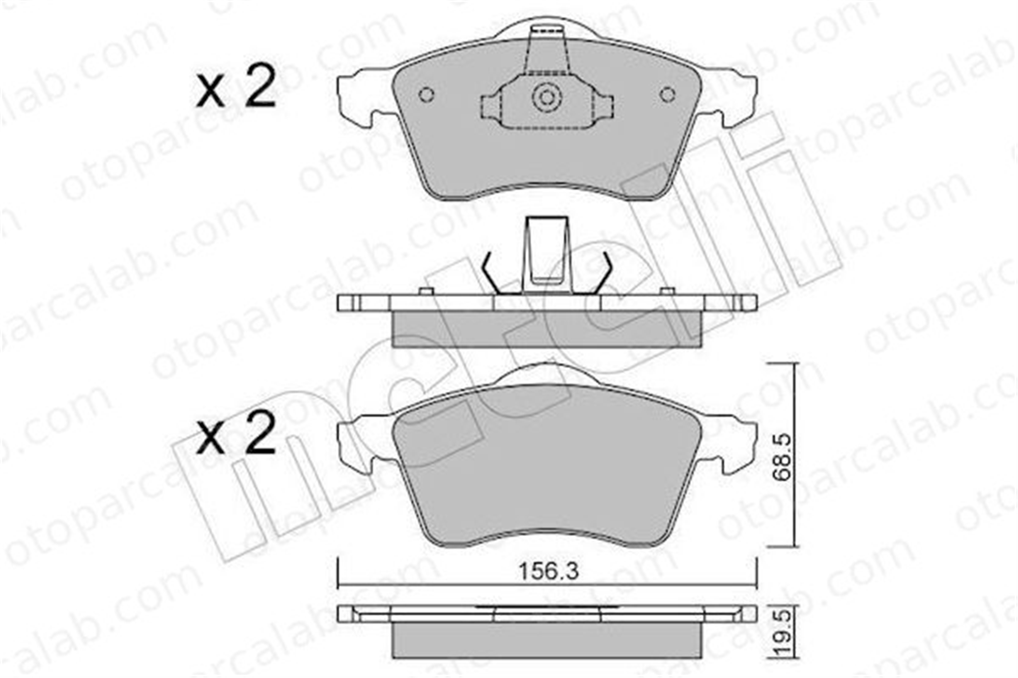 AYD 60011AA Fren Disk Balata Ön VW TRANSPORTER T4 Minibüs/Otobüs TRANSPORTER T4 Panelvan/Van 7D0698151E 8660004803
