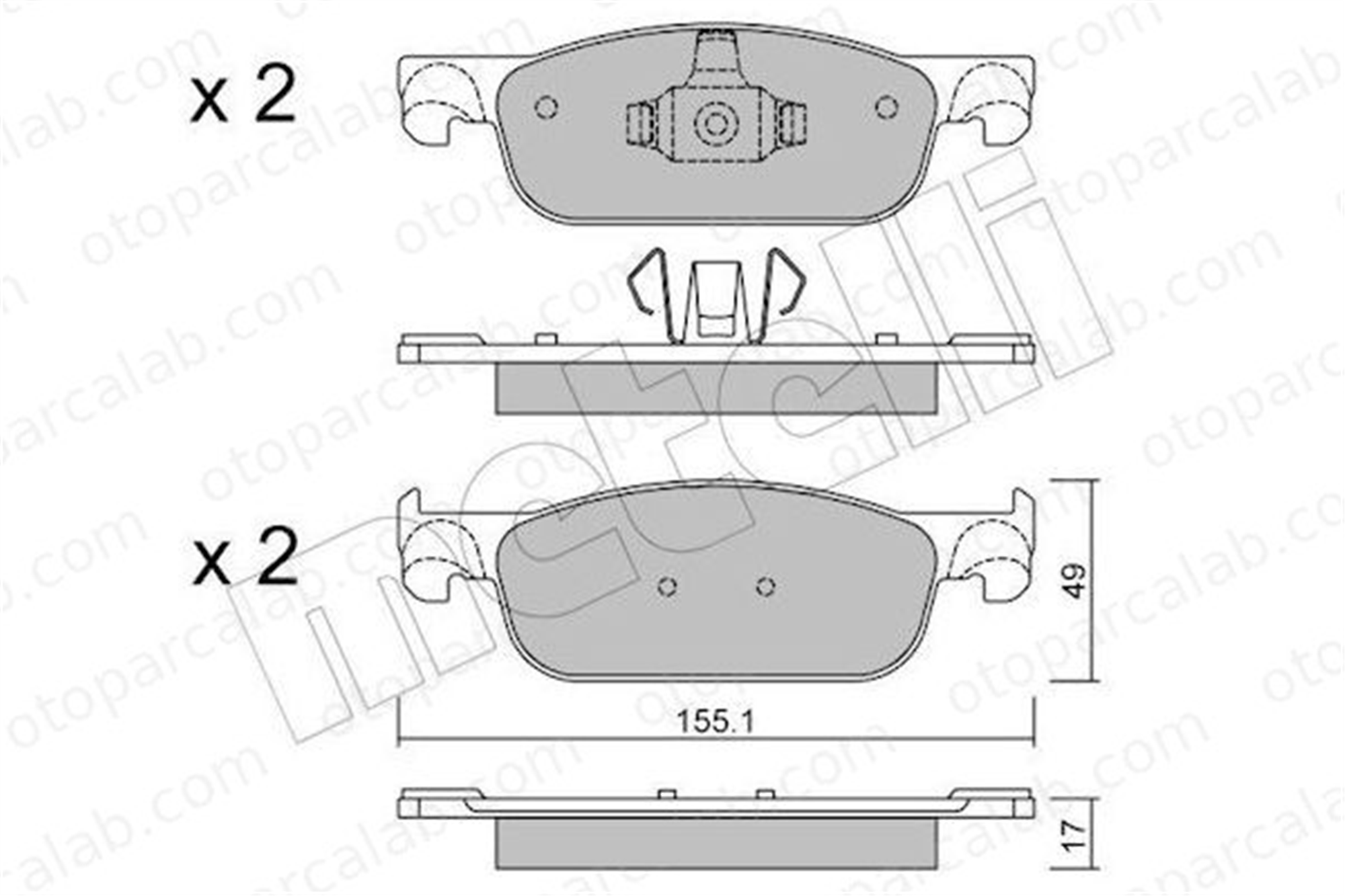 AYD 60016AA Fren Disk Balata Ön RENAULT CLIO IV DACIA SANDERO II 410605536R 8660005291