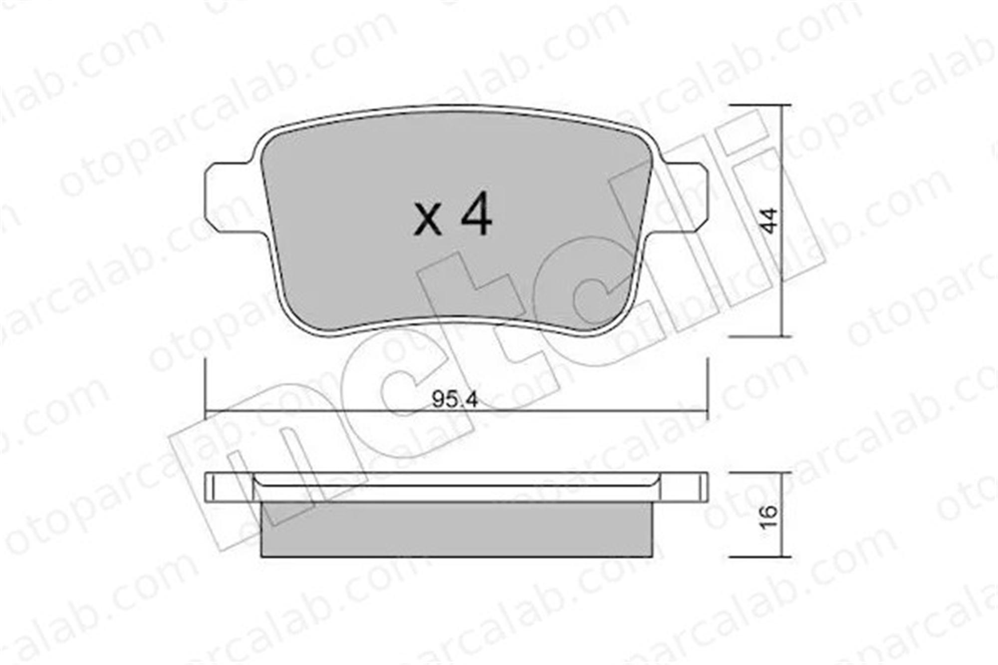 AYD 60068AA Fren Disk Balata Arka RENAULT KANGOO / GRAND KANGOO II KANGOO Express 440606267R 4154210410