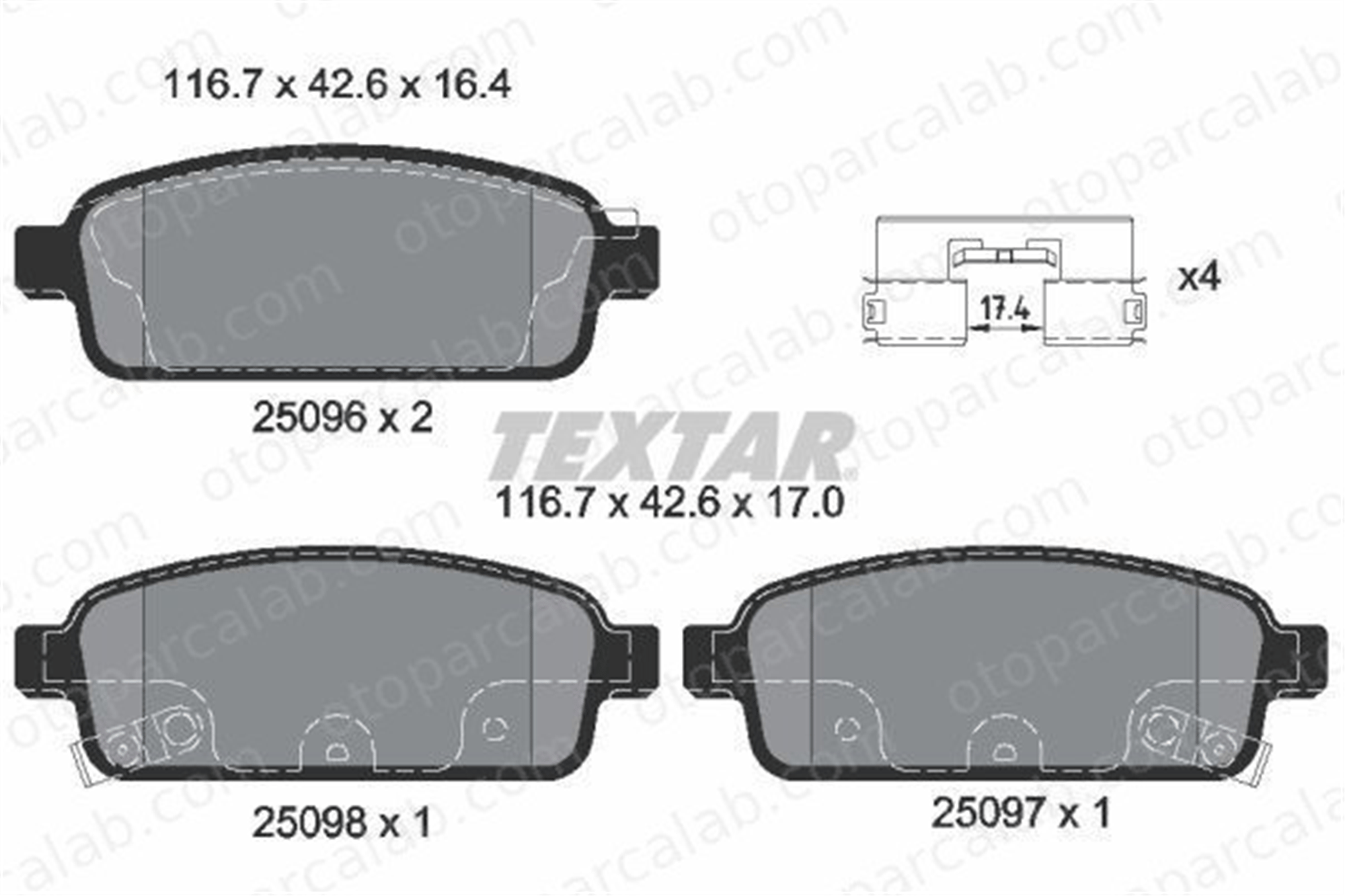 AYD 60076A Fren Disk Balata Arka OPEL ASTRA J ASTRA J Sports Tourer 542040 13408579