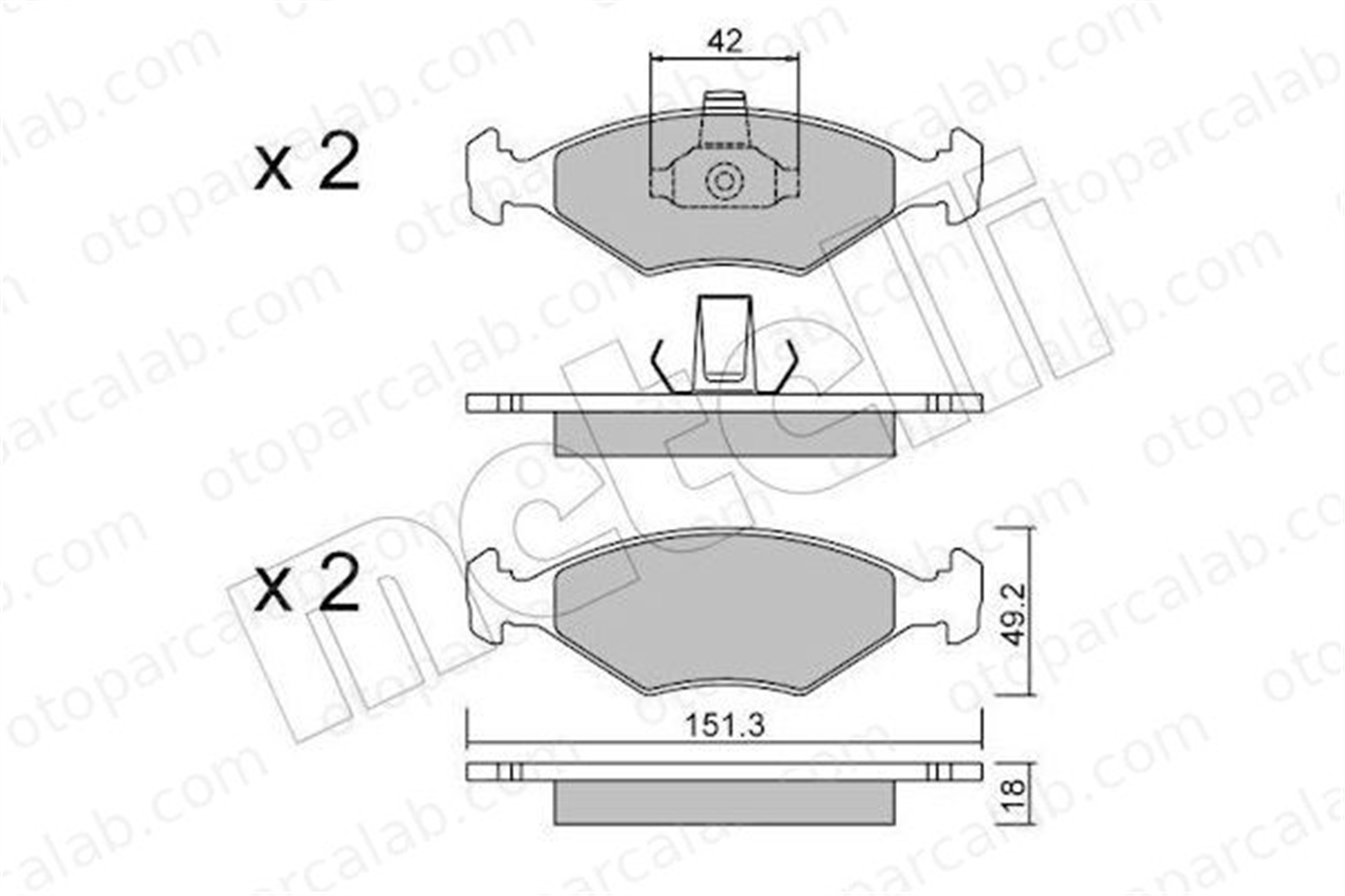 AYD 60174A Fren Disk Balata Ön FIAT PALIO PALIO Weekend 9947917 7078947